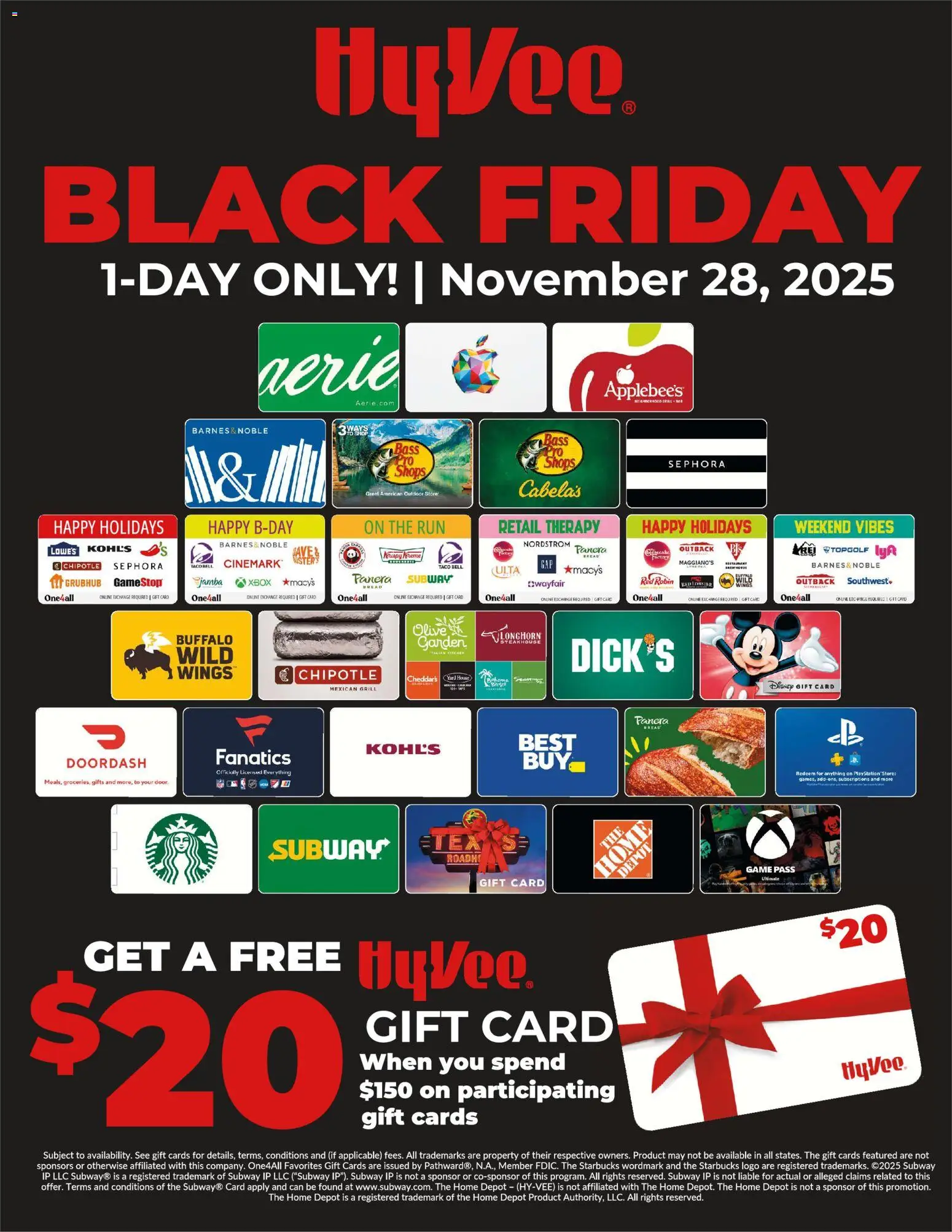 HyVee Black Friday - valid from 28.11.2025 | Page: 1 | Products: Playstation, Xbox, Game, Grill