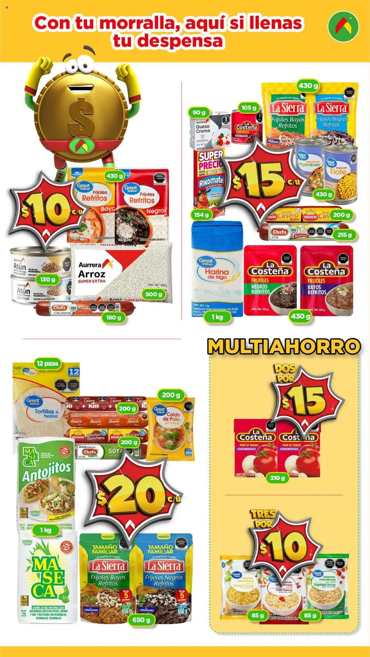 Nuevas ofertas de Bodega Aurrerá válidas en toda la República Mexicana desde el 14.10.2025. ¡Encuentra las mejores ofertas en Bodega Aurrerá - Folleto Morralla! | Página: 5 | Productos: Pollo, Harina, Atún, Sierra