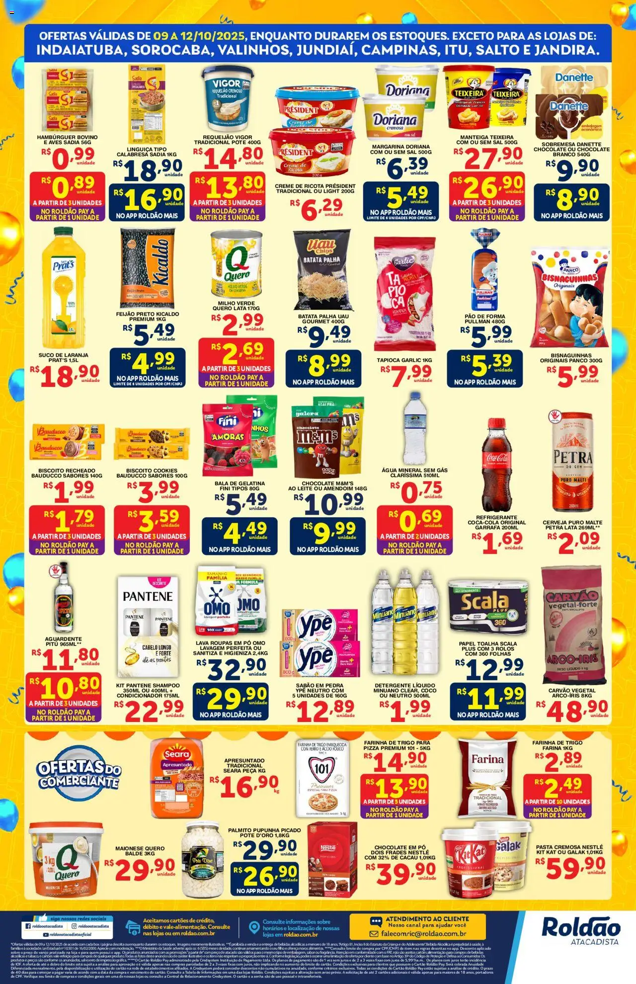 Roldão Folheto - válido de 09.10.2025 | Página: 2 | Produtos: Feijão, Kit Kat, Cookies, Bala