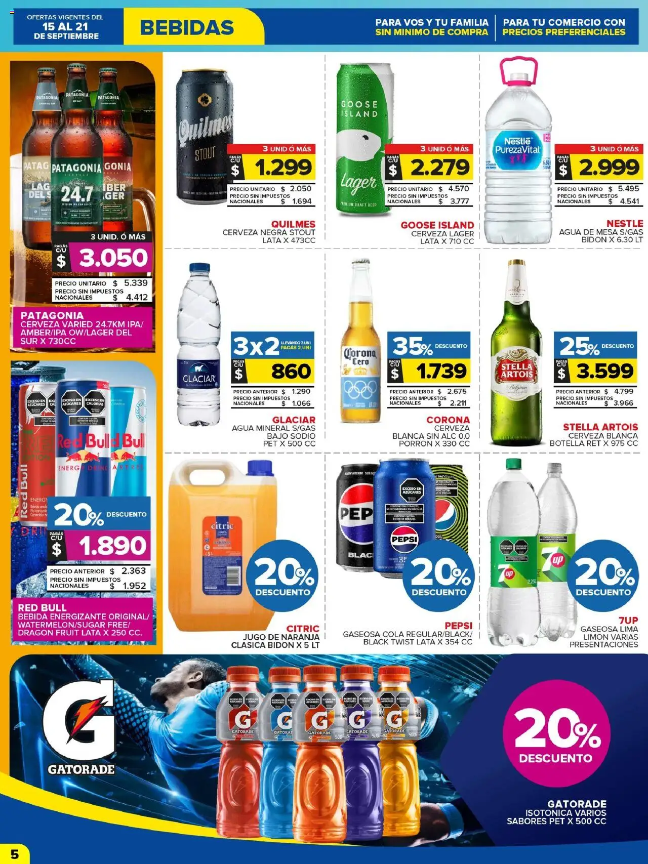 Carrefour Maxi catálogo - Jujuy │ válido desde el 15.09.2025 | Página: 5 | Productos: Bidón, Agua, Limón, Cerveza