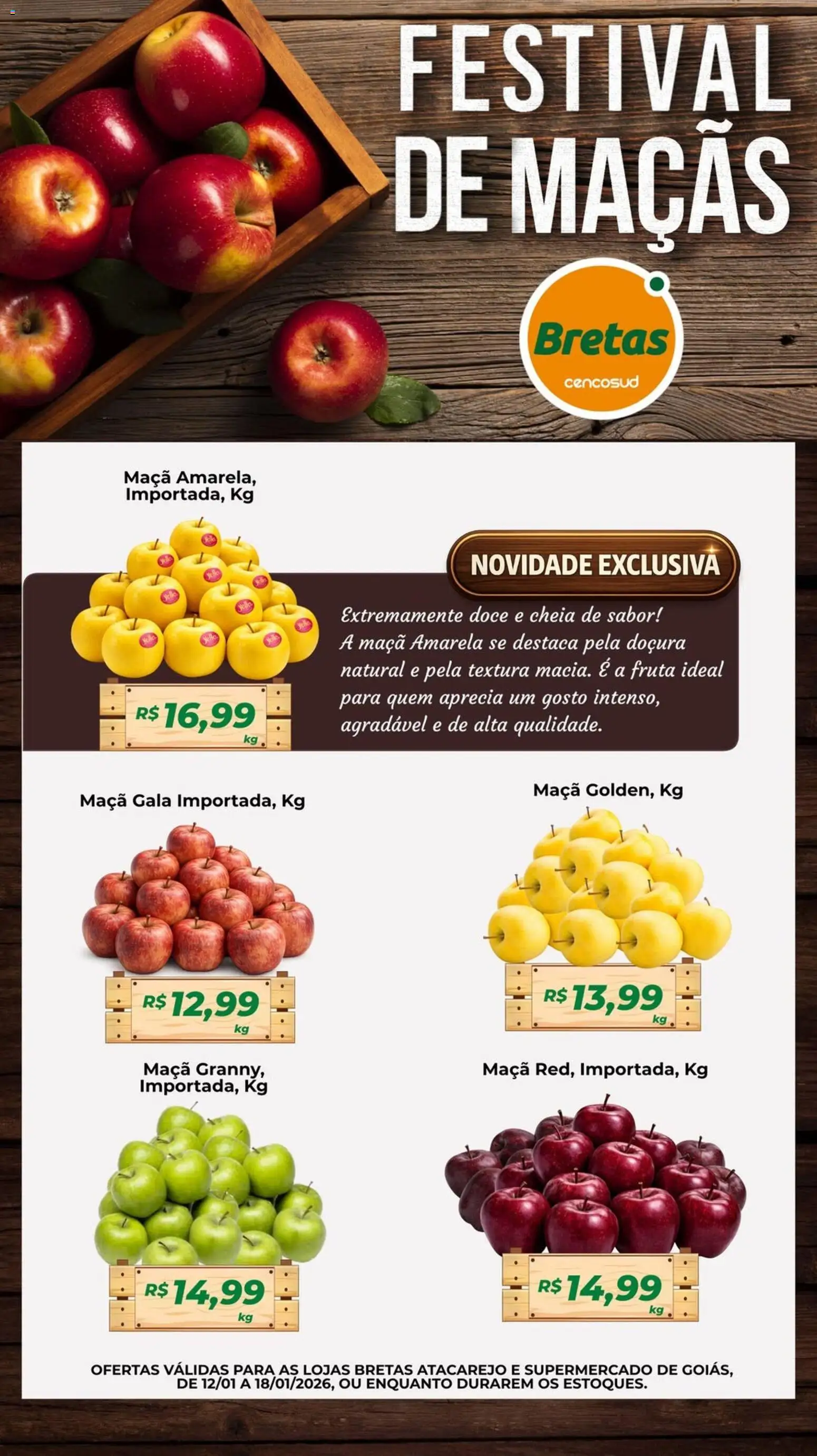 Bretas Folheto - válido de 12.01.2026 | Página: 1 | Produtos: Maçãs