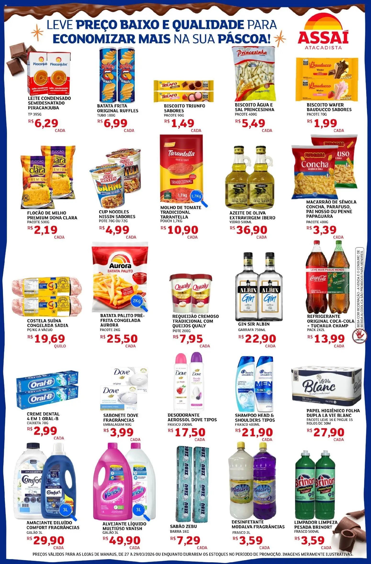 Assaí Atacadista Folheto - válido de 27.03.2026 | Página: 2 | Produtos: Biscoito, Refrigerante, Batata, Azeite