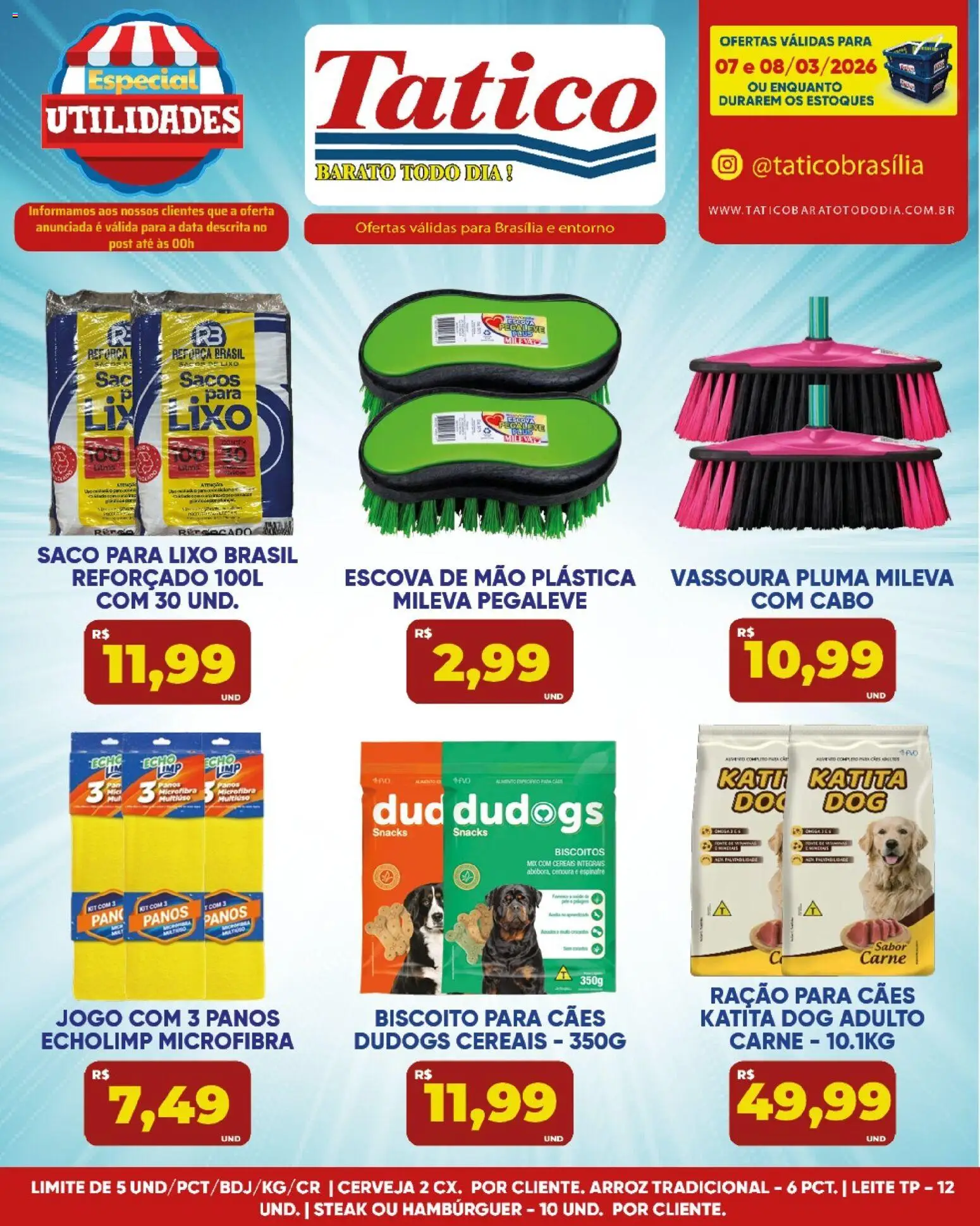 Tatico Folheto - válido de 07.03.2026 | Página: 23 | Produtos: Saco para lixo, Biscoito, Cereais, Cabo