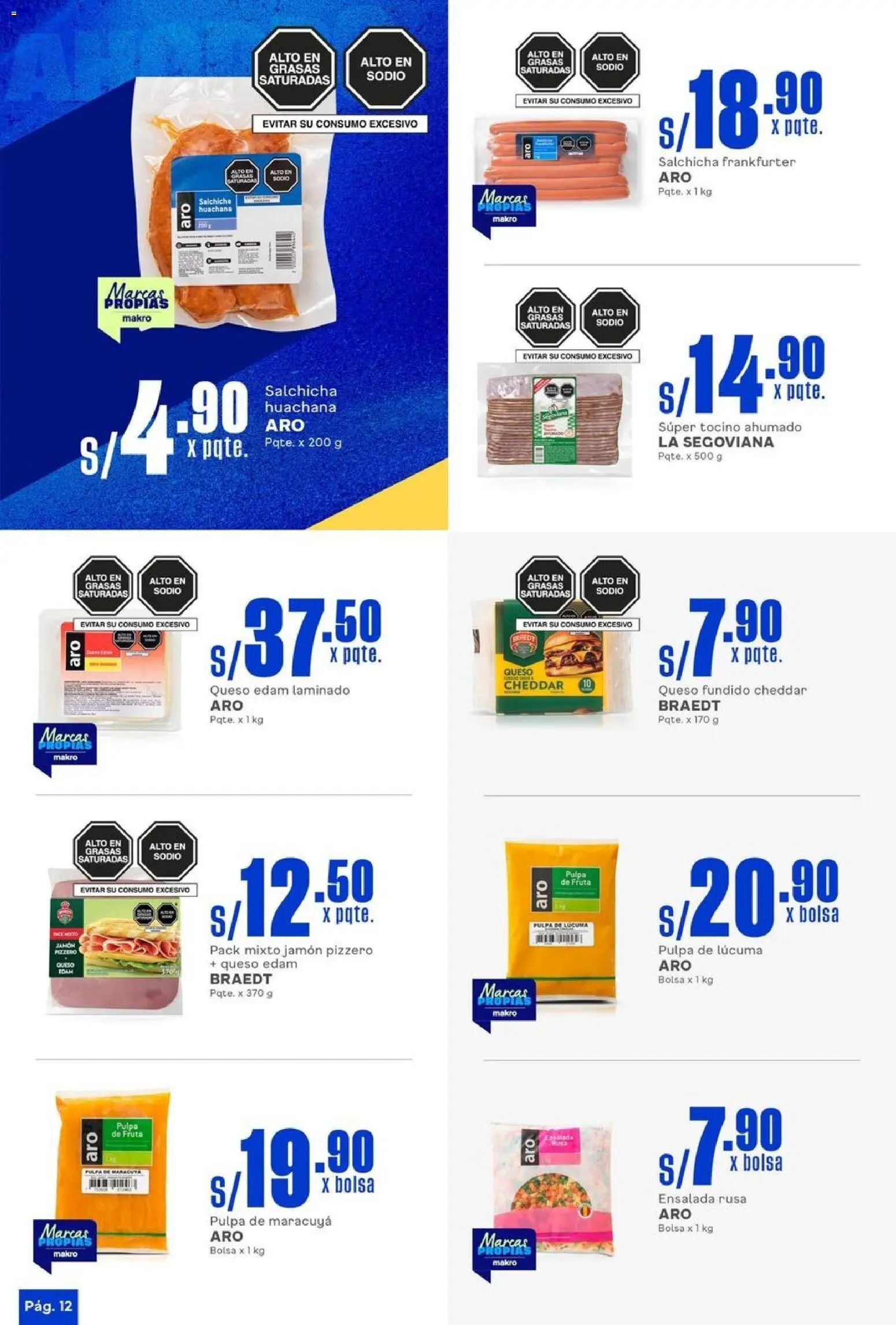 Catálogo Makro válido desde 23.10.2025 | Página: 12 | Productos: Queso, Jamón, Ensalada, Bolsa