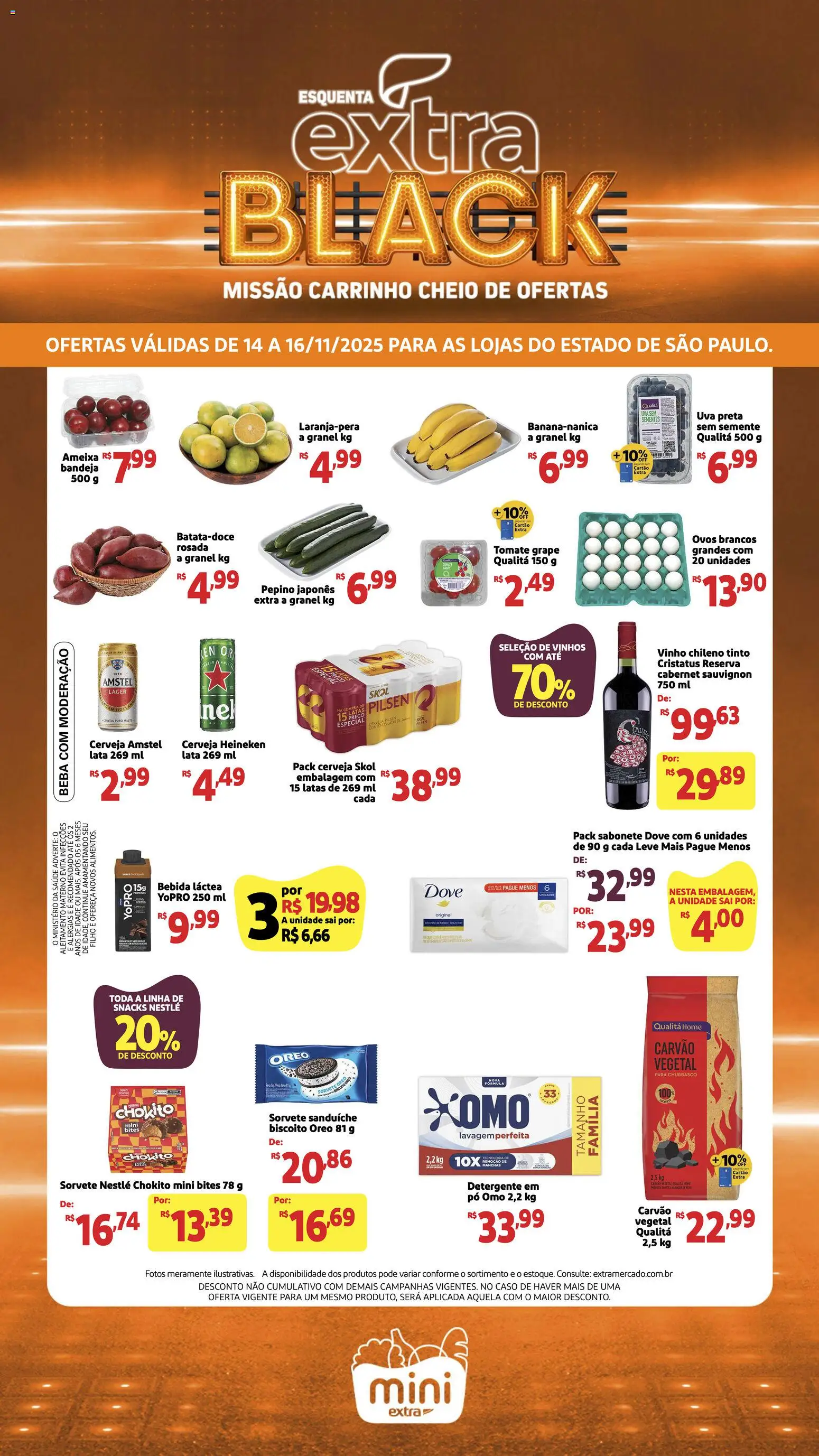 Mini Extra Folheto - válido de 14.11.2025 | Página: 1 | Produtos: Biscoito, Detergente, Carrinho, Sabonete