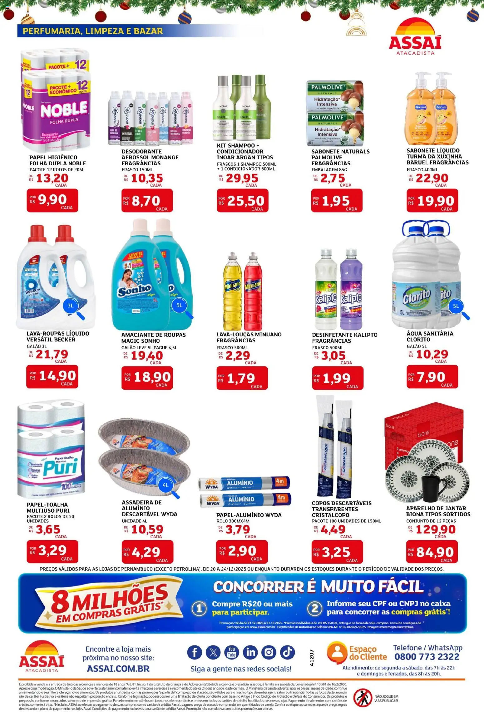 Assaí Atacadista Folheto - válido de 20.12.2025 | Página: 4 | Produtos: Pneus, Assadeira, Papel higiênico, Amaciante