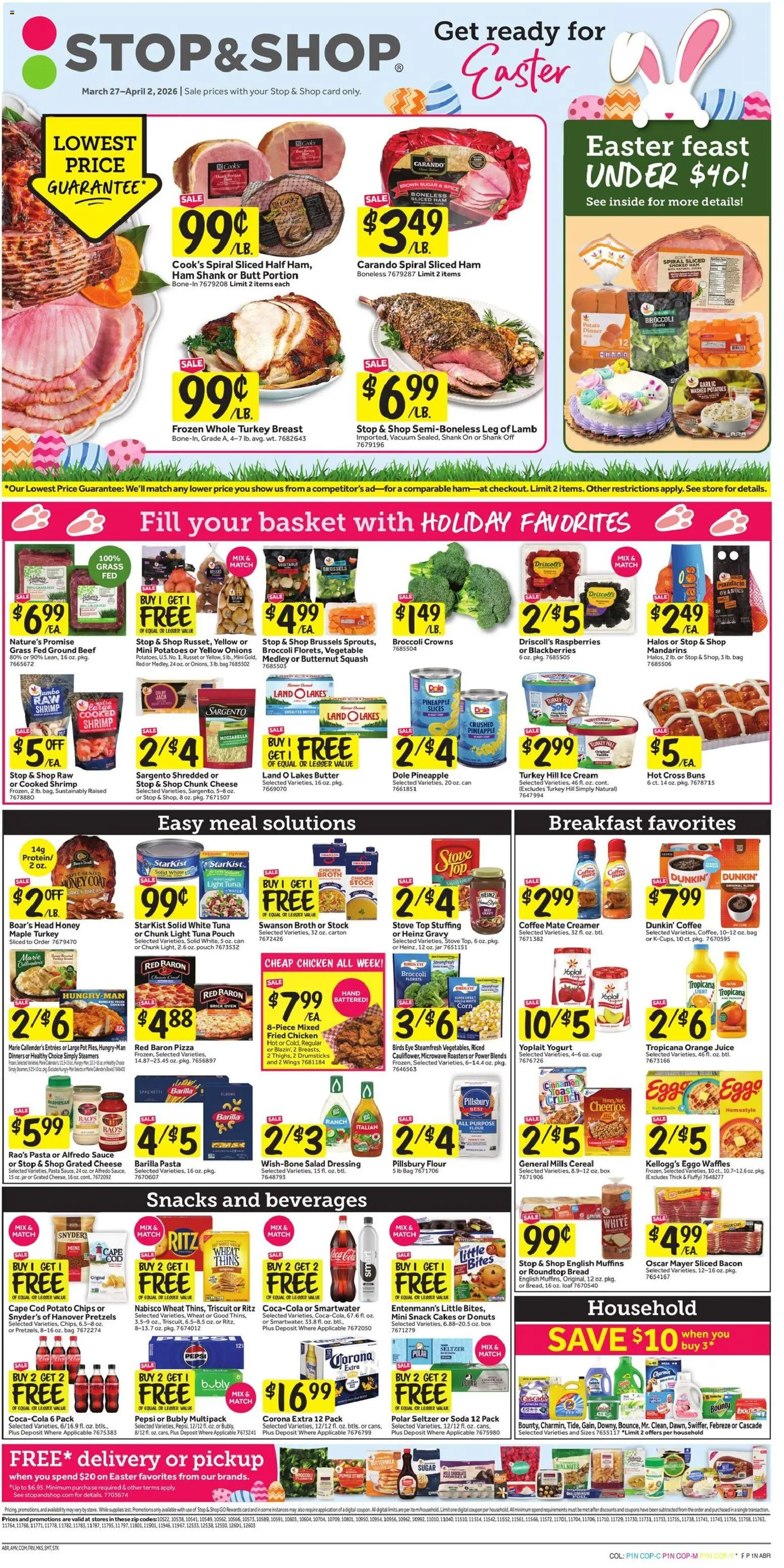 Stop & Shop Weekly Circular - NY - valid from 27.03.2026 | Page: 1 | Products: Box, Yogurt, Microwave, Sugar