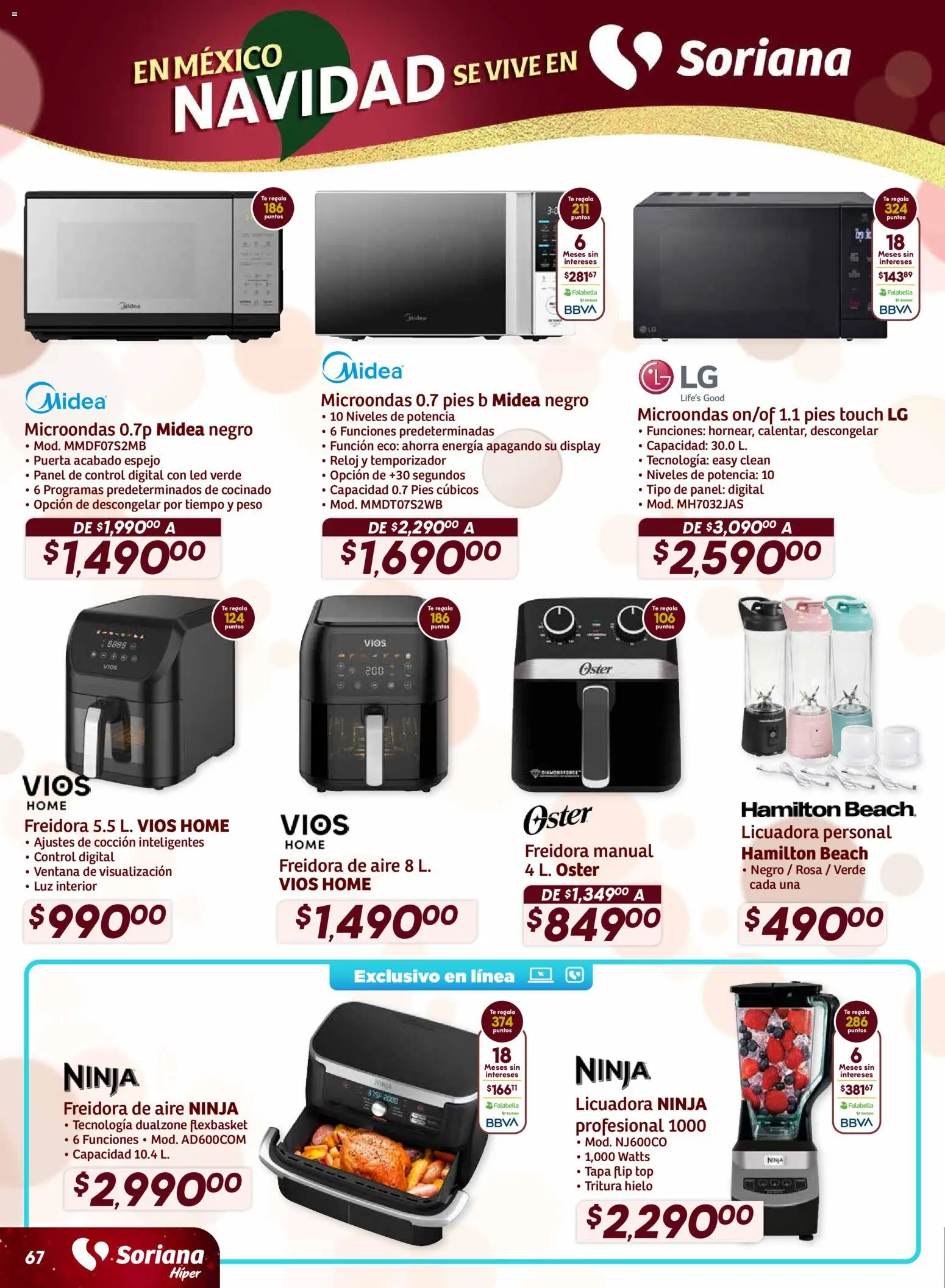 Nuevas ofertas de Soriana válidas en toda la República Mexicana desde el 27.11.2025. ¡Encuentra las mejores ofertas en Soriana - Preciazazaso Híper: Edo Mex, Gro, Hgo, Mor, Pue, Qto, Tlax, Ver! | Página: 66 | Productos: Licuadora, Microondas, Té, Reloj