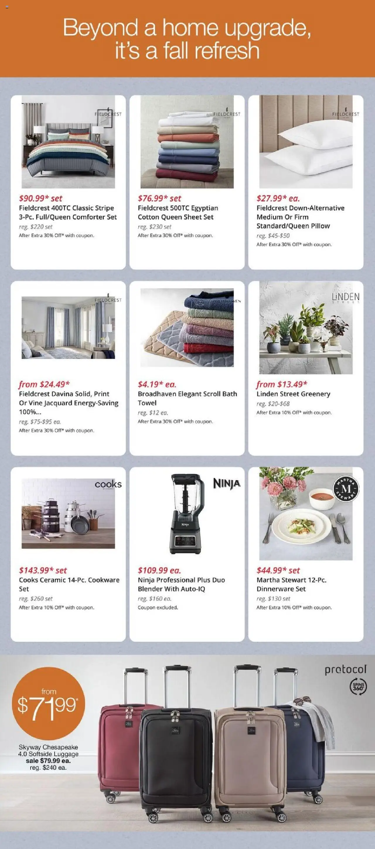 JCPenney Weekly Ad - valid from 08.09.2025 | Page: 7 | Products: Pillow, Bath, Blender, Comforter