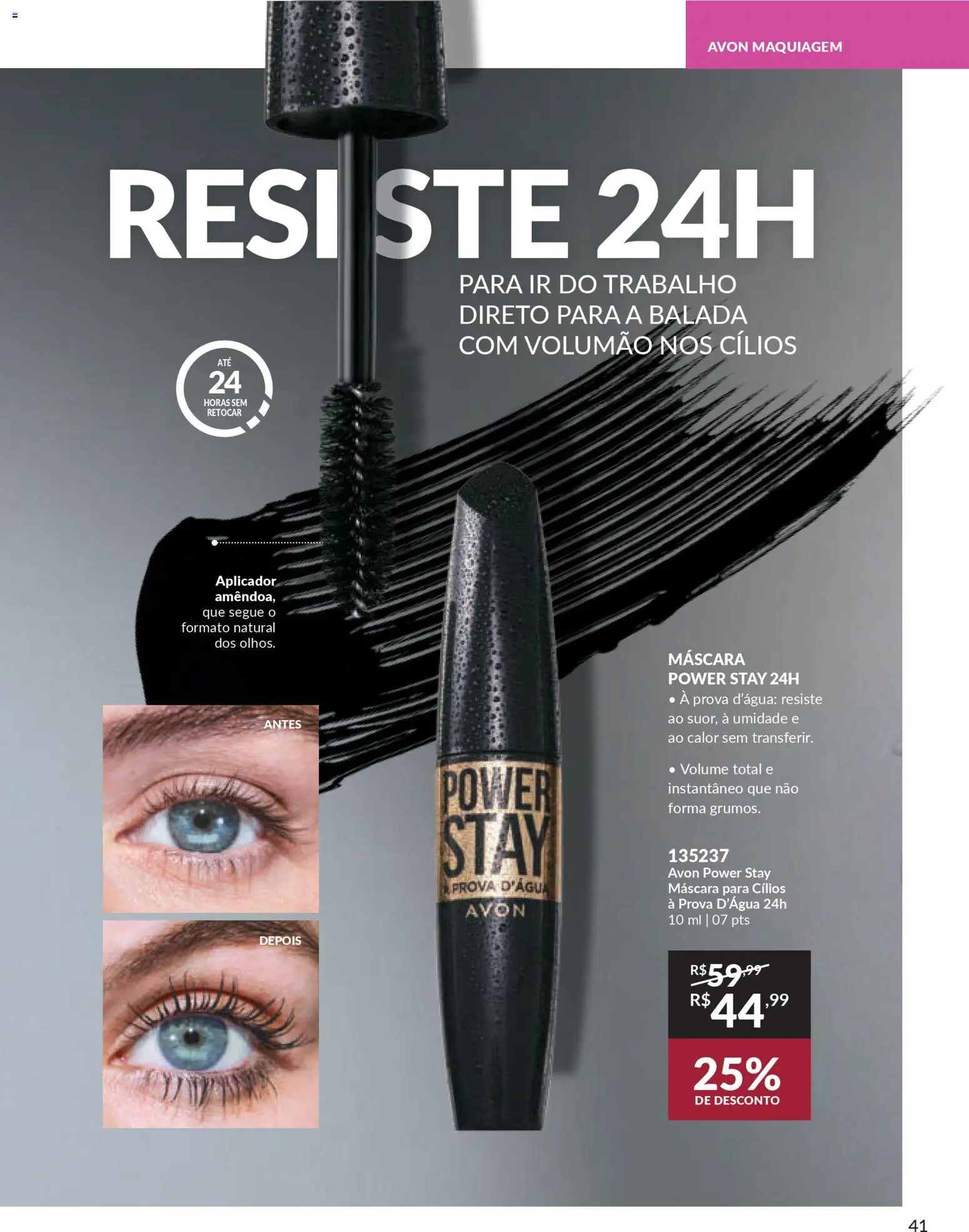 Avon Folheto - válido de 06.01.2026 | Página: 41 | Produtos: Maquiagem, Máscara para cílios