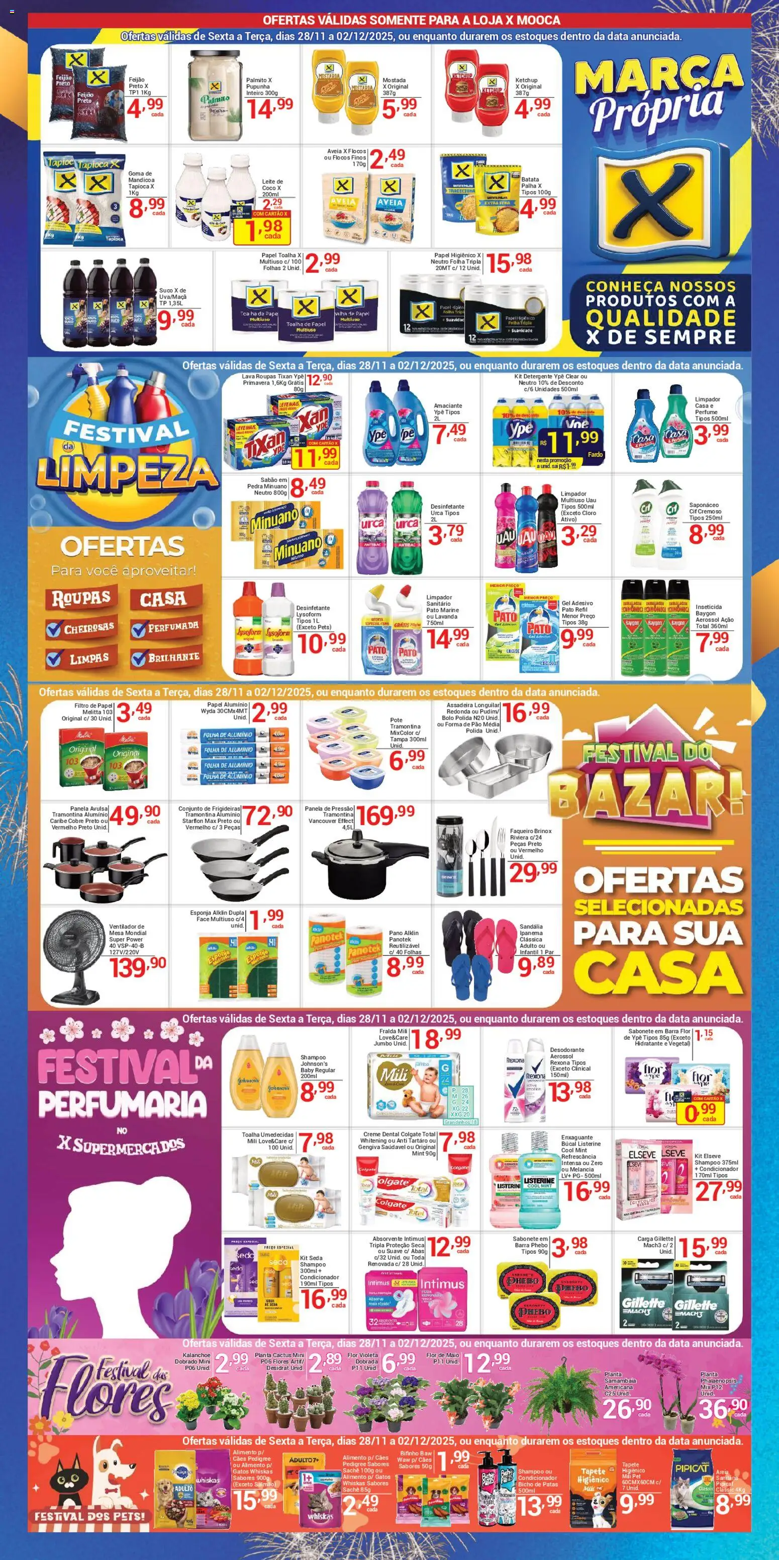 X Supermercados Folheto - válido de 28.11.2025 | Página: 3 | Produtos: Palmito, Mesa, Leite, Ketchup
