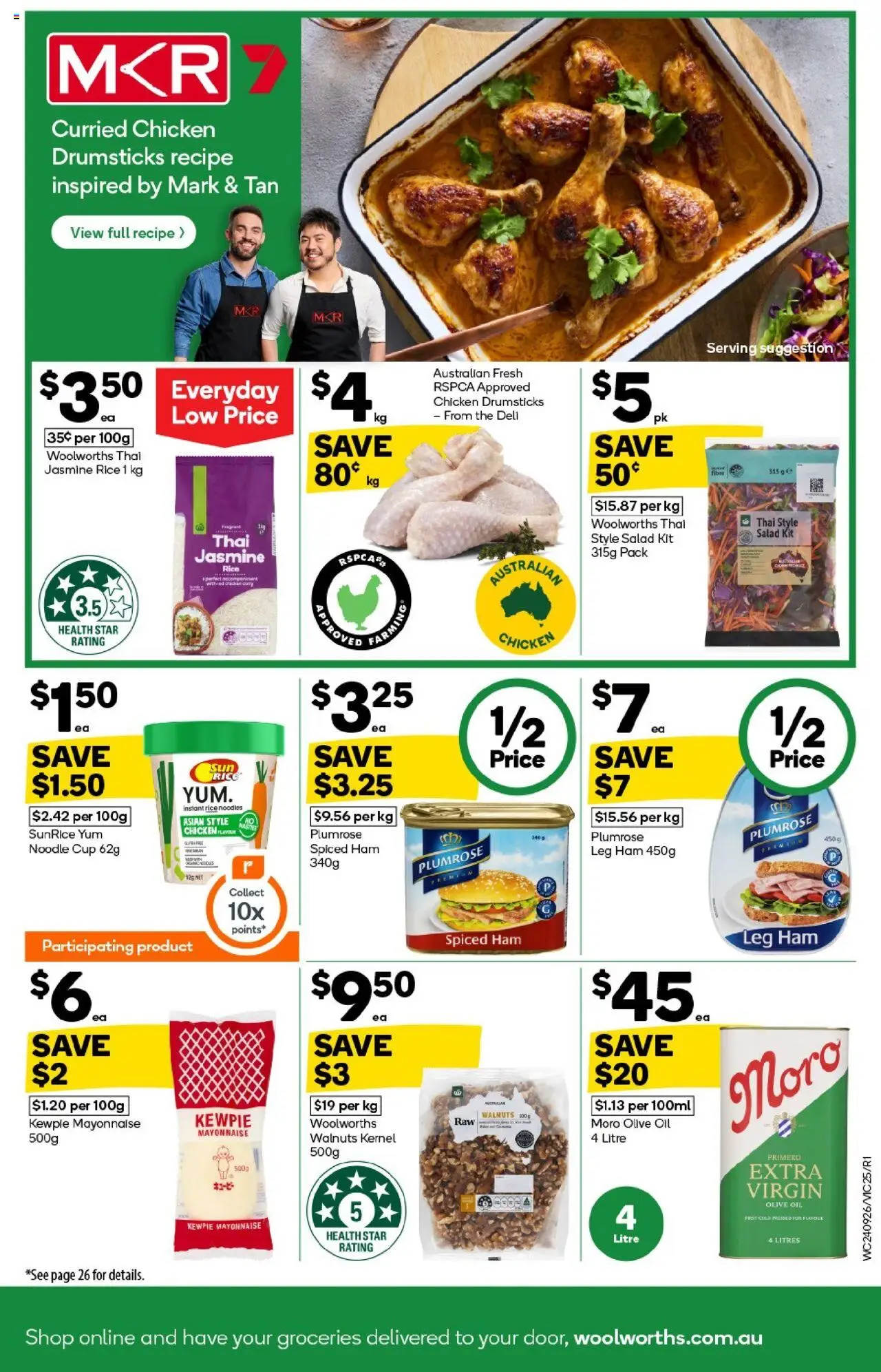 Woolworths catalogue - valid from 24.09.2025 | Page: 25 | Products: Ham, Rice, Noodles, Mayonnaise