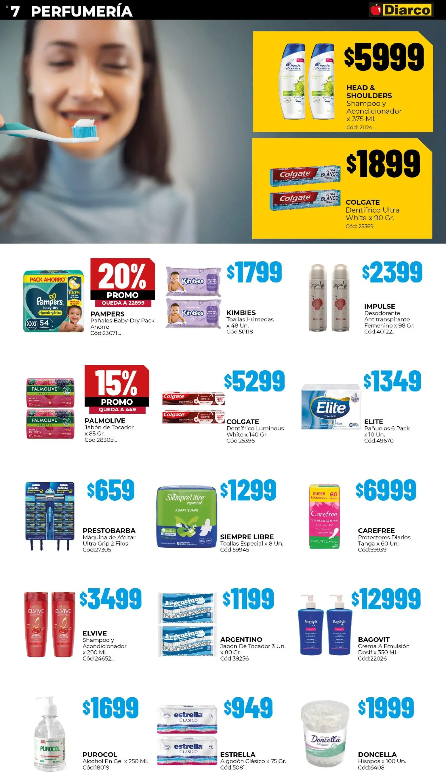 Diarco - Ofertas  │ válido desde el 24.11.2025 | Página: 7 | Productos: Algodón, Shampoo, Manzana, Crema