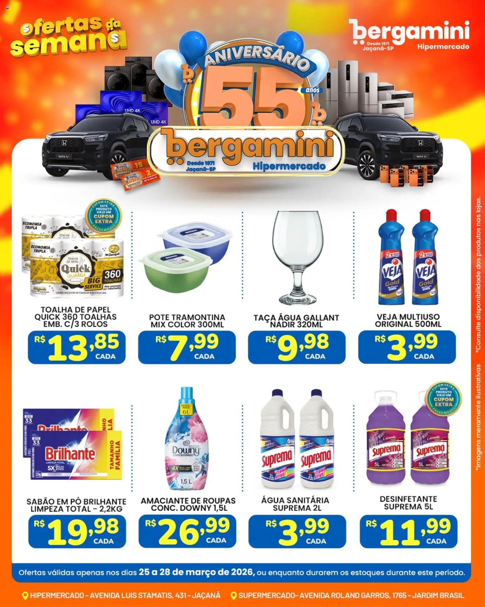 Supermercado Bergamini Folheto - válido de 25.03.2026 | Página: 9 | Produtos: Cloro, Sabão, Sabão em pó, Amaciante