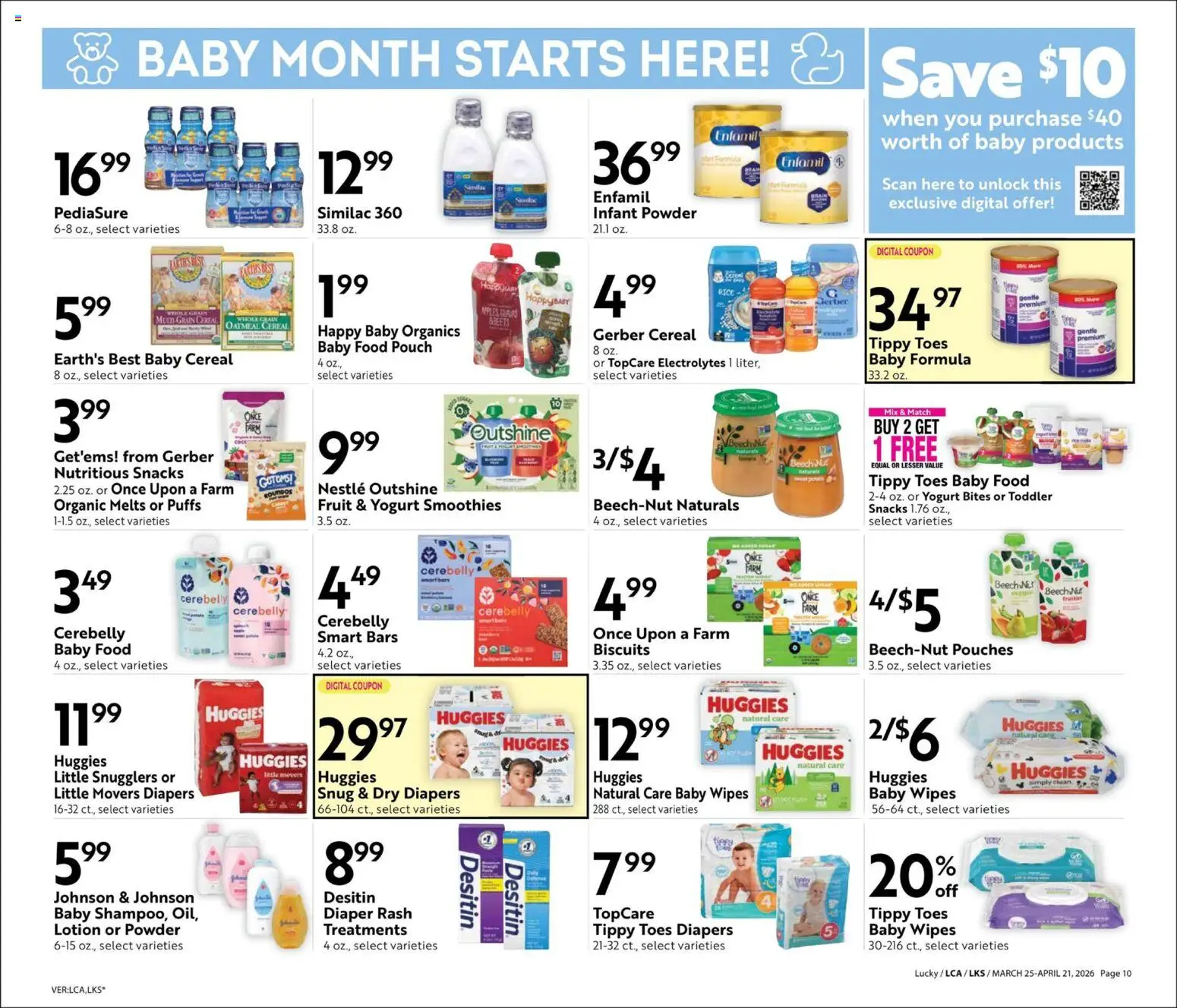 Lucky Supermarkets Big Book of Savings - valid from 25.03.2026 | Page: 10 | Products: Powder, Yogurt, Rice, Baby food