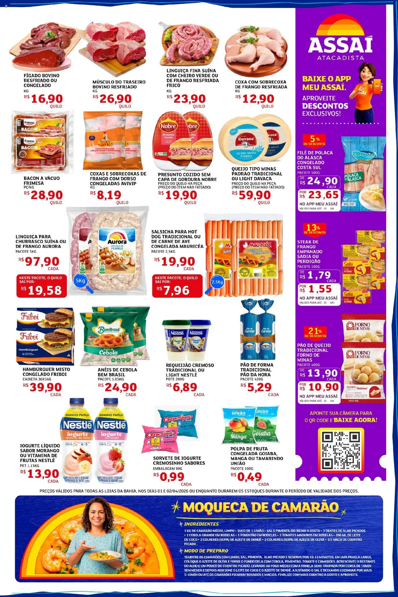 Assaí Atacadista Folheto - válido de 01.04.2026 | Página: 3 | Produtos: Coco, Cebola, Salsicha, Requeijão