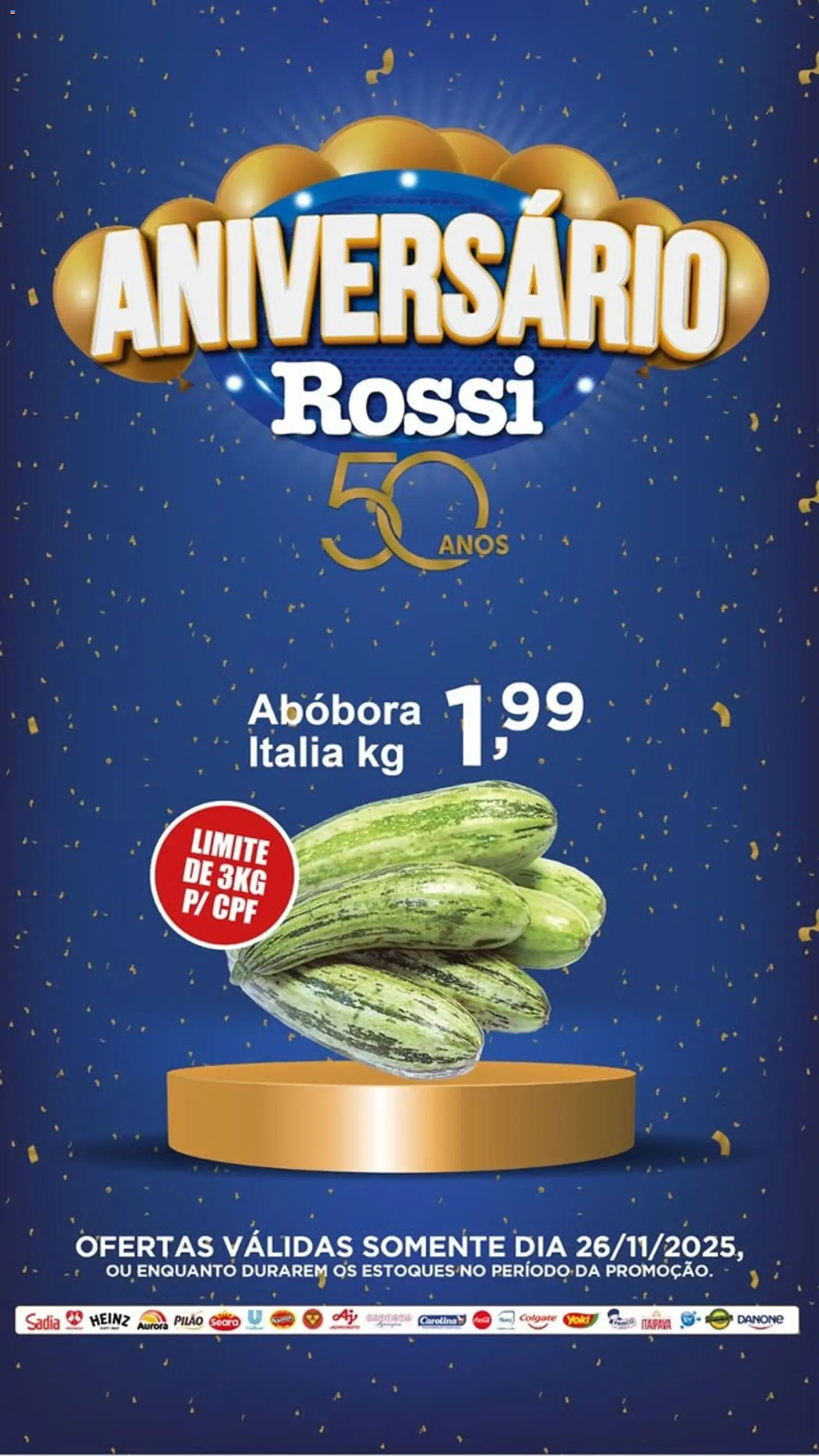 Rossi Supermercados Folheto - válido de 26.11.2025 | Página: 3 | Produtos: Abóbora