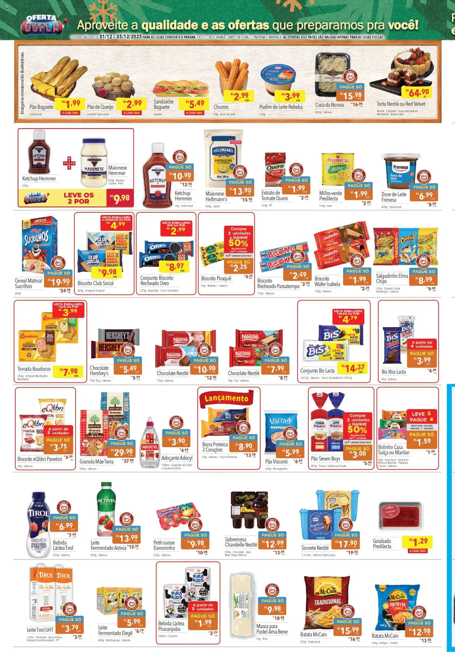 Supermercados Condor Folheto - válido de 01.12.2025 | Página: 2 | Produtos: Esponja, Biscoito, Pão, Sanduíche