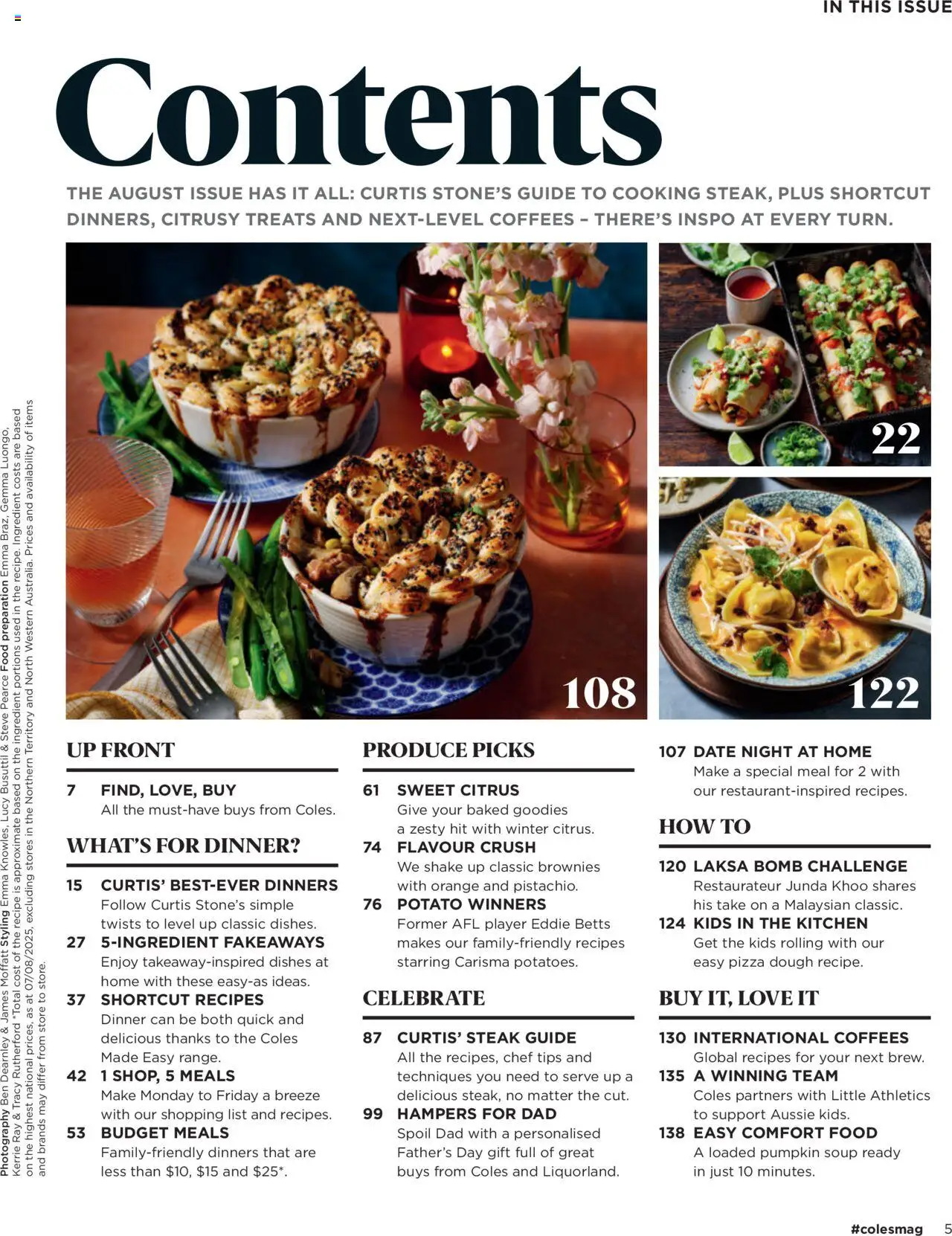 Coles catalogue - valid from 07.08.2025 | Page: 5 | Products: Soup, Pumpkin, Date, Player
