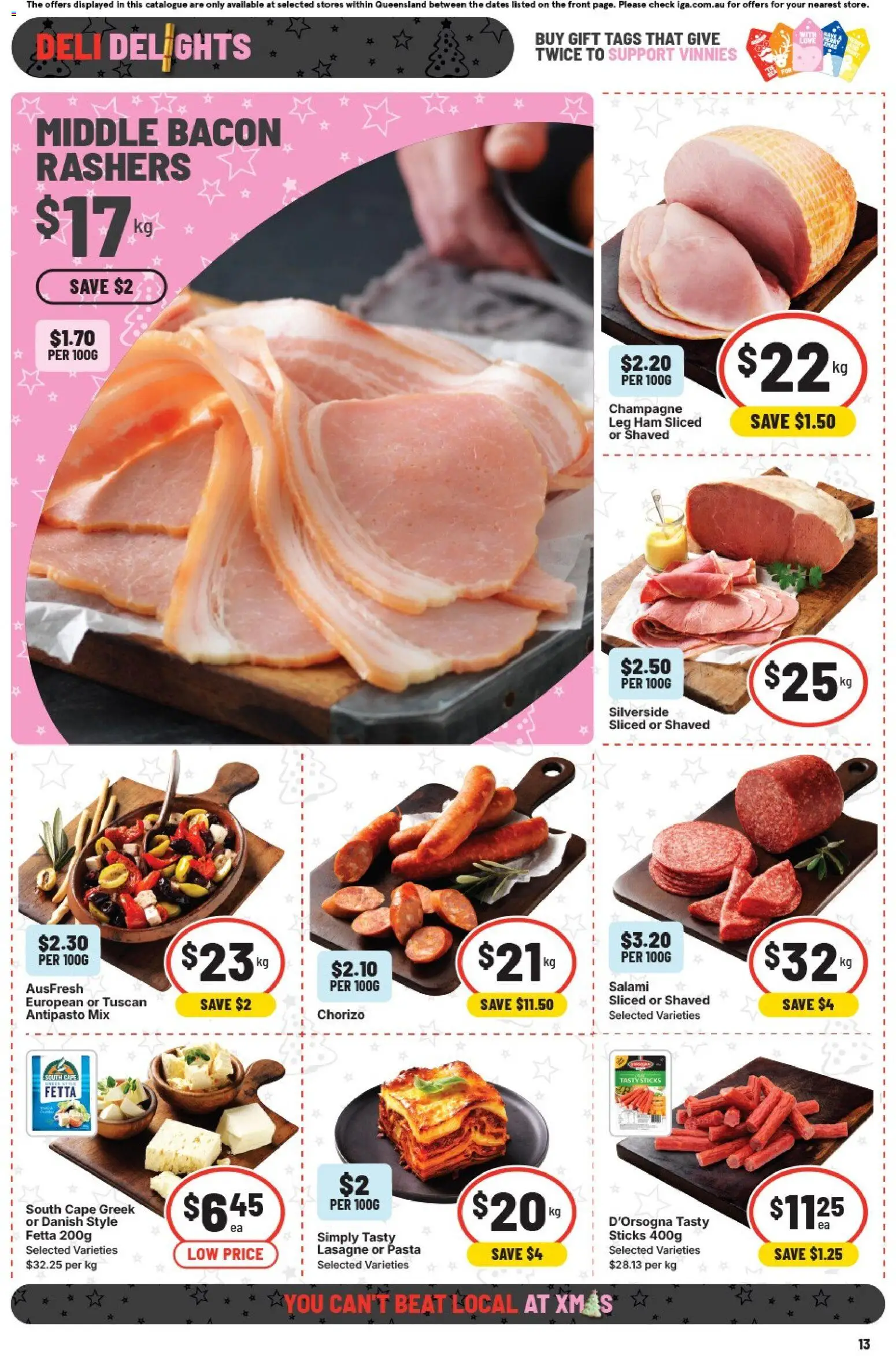 IGA catalogue - valid from 26.11.2025 | Page: 16 | Products: Bacon, Salami, Ham, Pasta