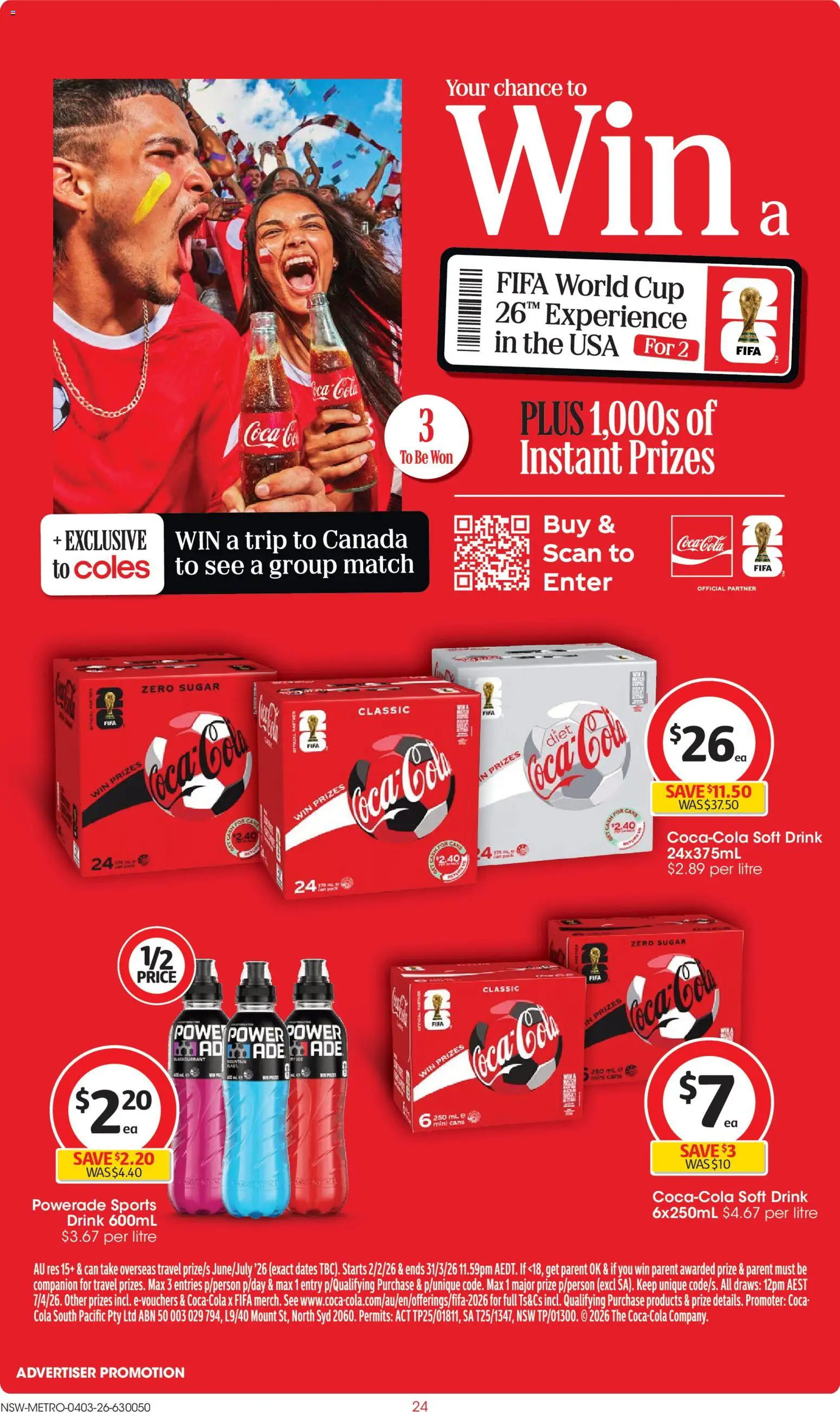 Coles catalogue - valid from 04.03.2026 | Page: 24 | Products: Coca Cola, Sugar