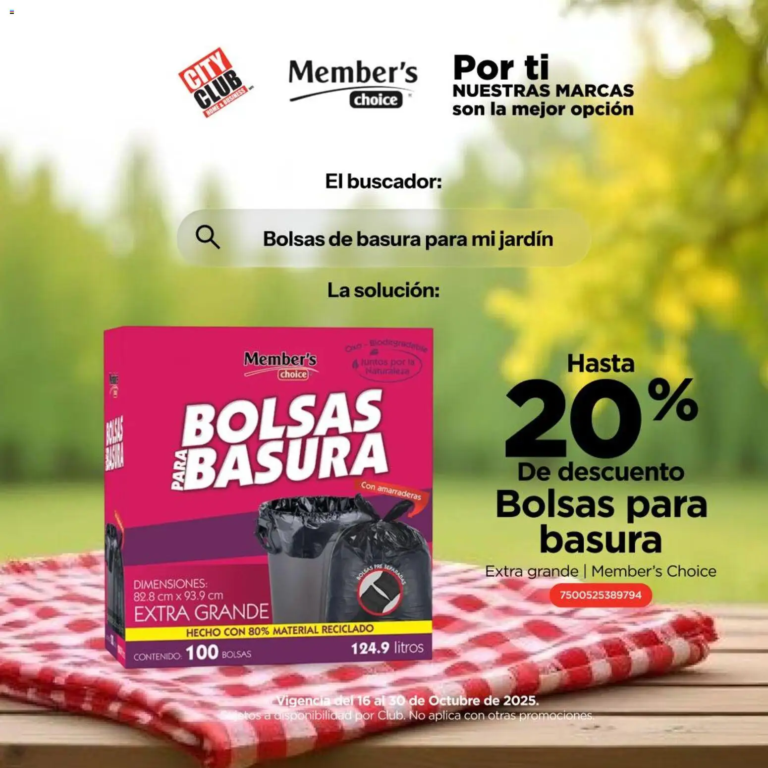 Nuevas ofertas de City Club válidas en toda la República Mexicana desde el 16.10.2025. ¡Encuentra las mejores ofertas en City Club catálogo Bolsas de basura grandes ! | Página: 4