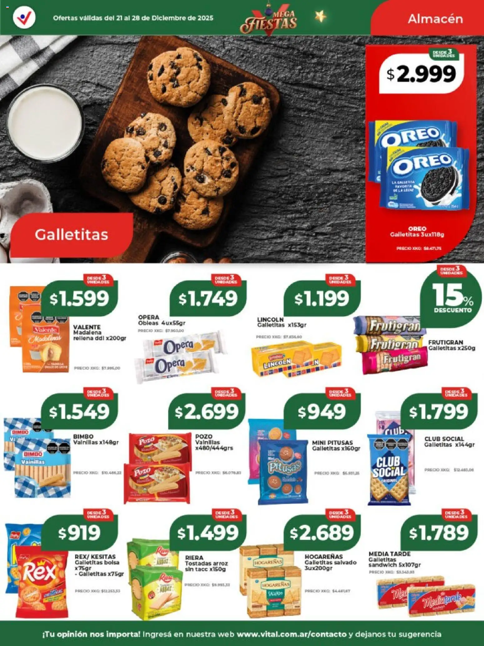 Vital - Ofertas - Laferrere │ válido desde el 22.12.2025 | Página: 18 | Productos: Bolsa, Galletitas, Arroz