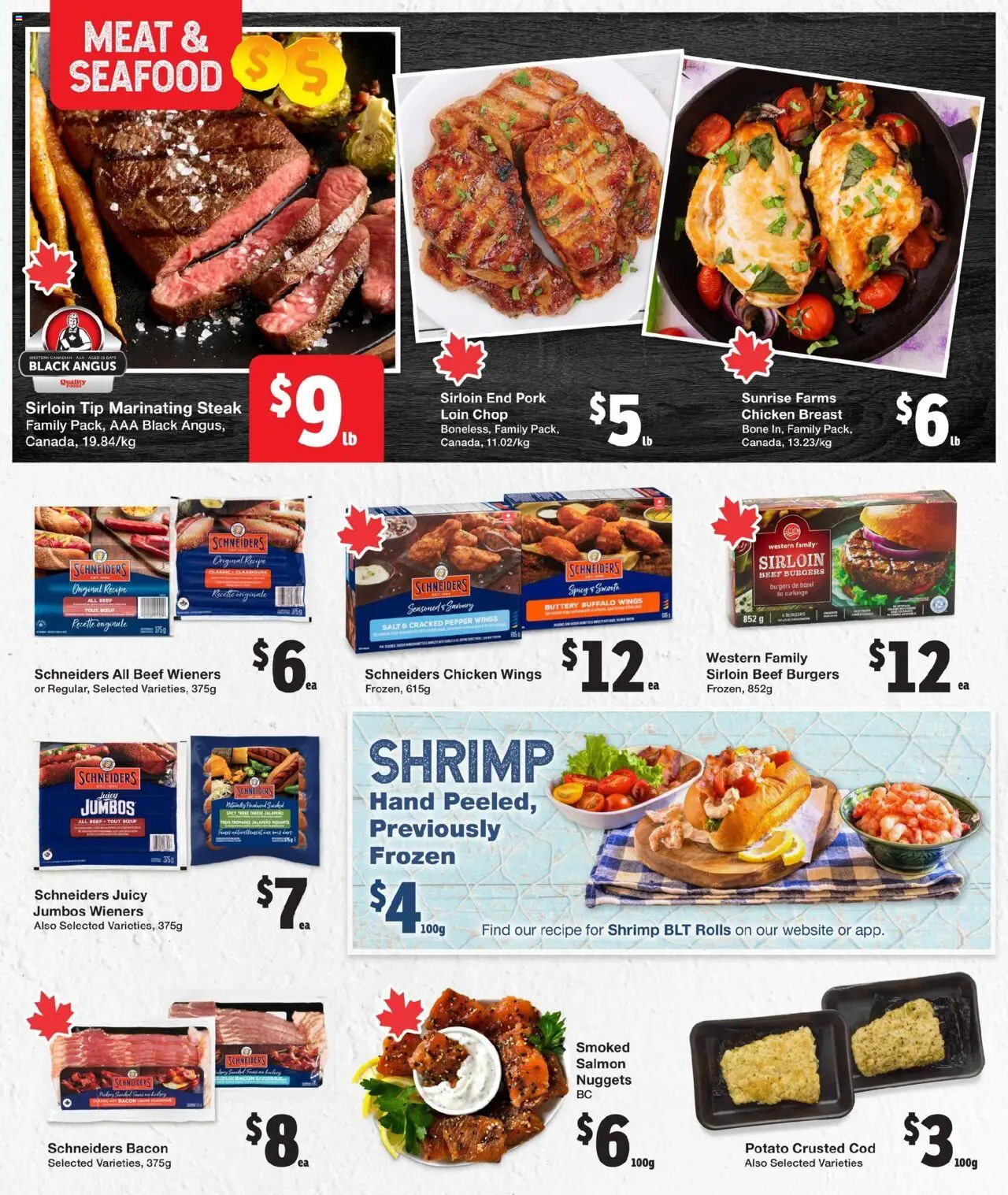 Quality Foods flyer valid from 14.08.2025 | Page: 4 | Products: Beef, Chicken wings, Cheese, Pork