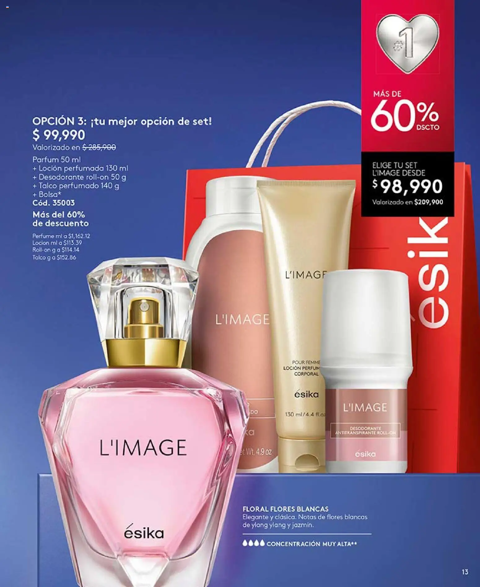 Ésika revista - valida desde el 24.04.2026 | Página: 13 | Productos: Loción, Perfume, Desodorante