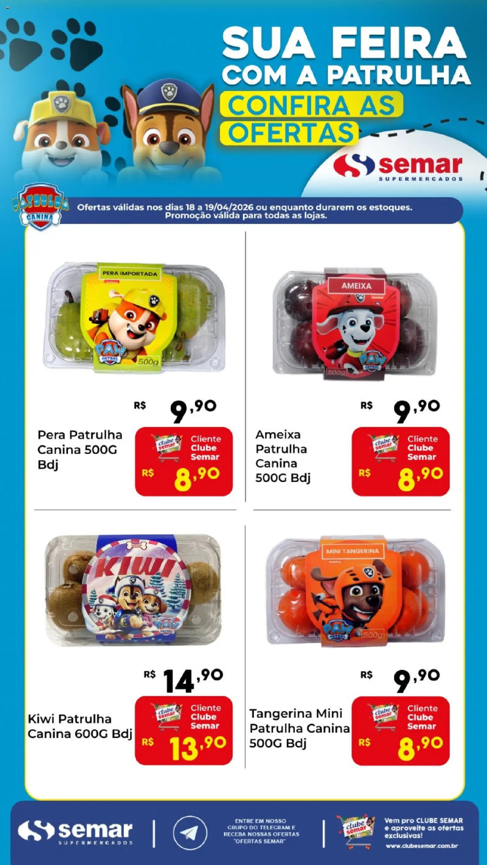 Semar Supermercado Folheto - válido de 18.04.2026 | Página: 1 | Produtos: Pera, Kiwi, Ameixa