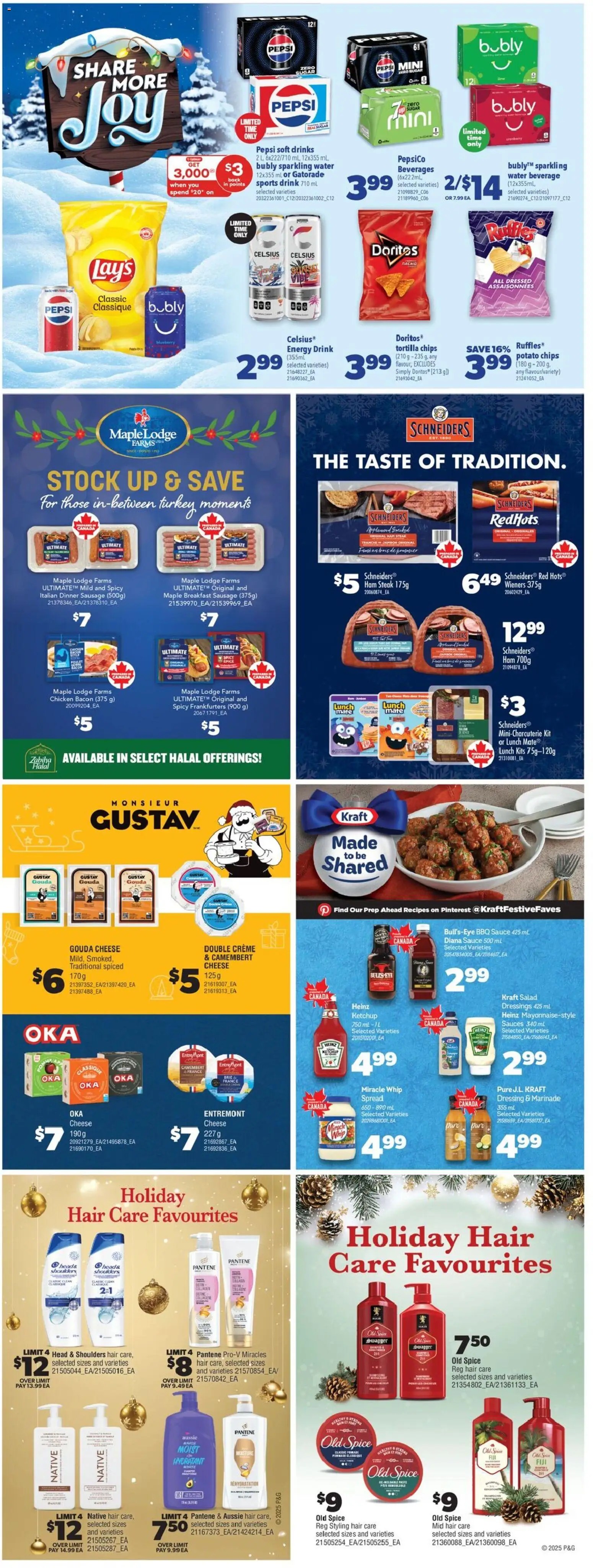 Real Canadian Superstore flyer valid from 18.12.2025 | Page: 31 | Products: Chips, Ketchup, Cheese, Ham
