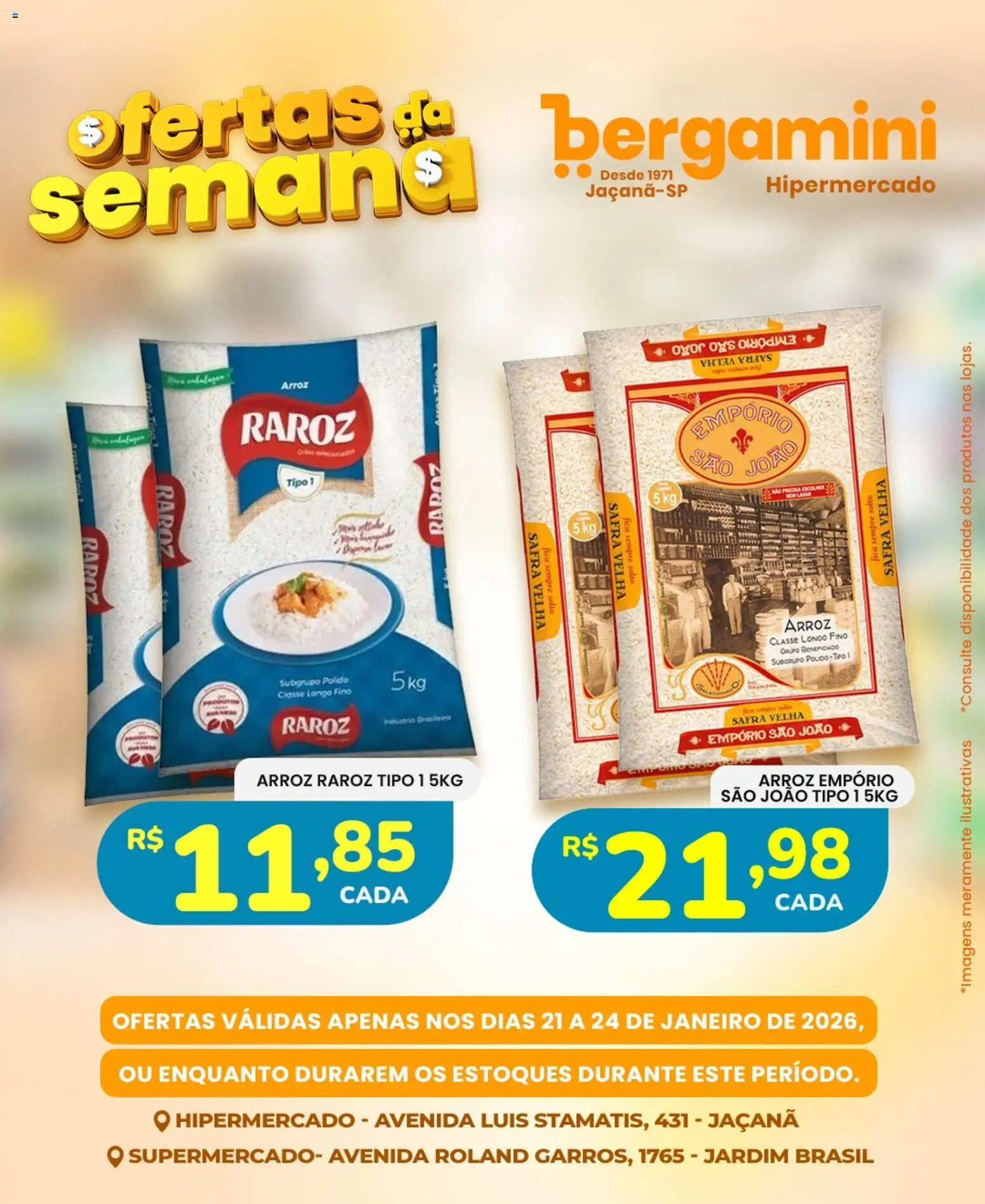 Supermercado Bergamini Folheto - válido de 21.01.2026 | Página: 4 | Produtos: Arroz