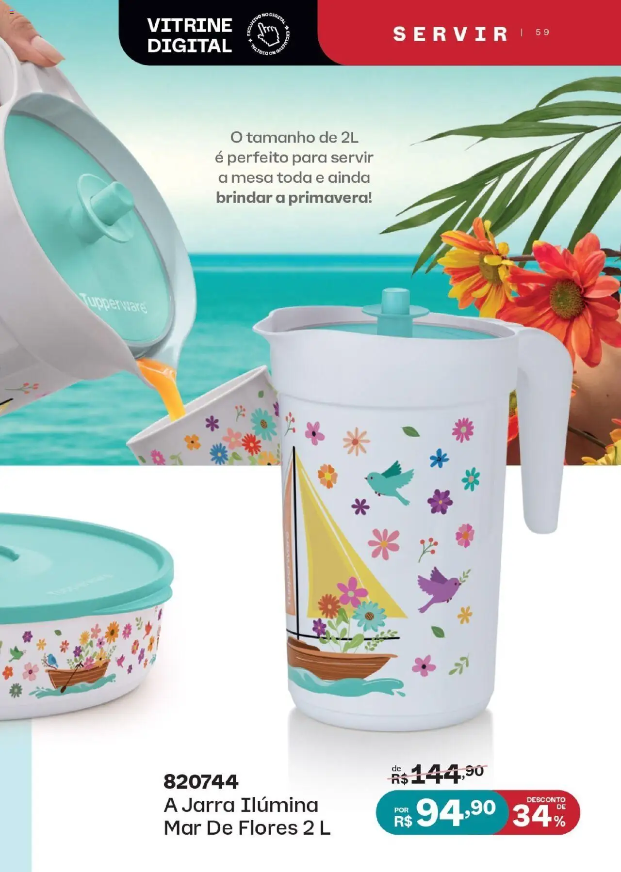 Tupperware Folheto - válido de 01.10.2025 | Página: 59 | Produtos: Mesa, Flores, Jarra