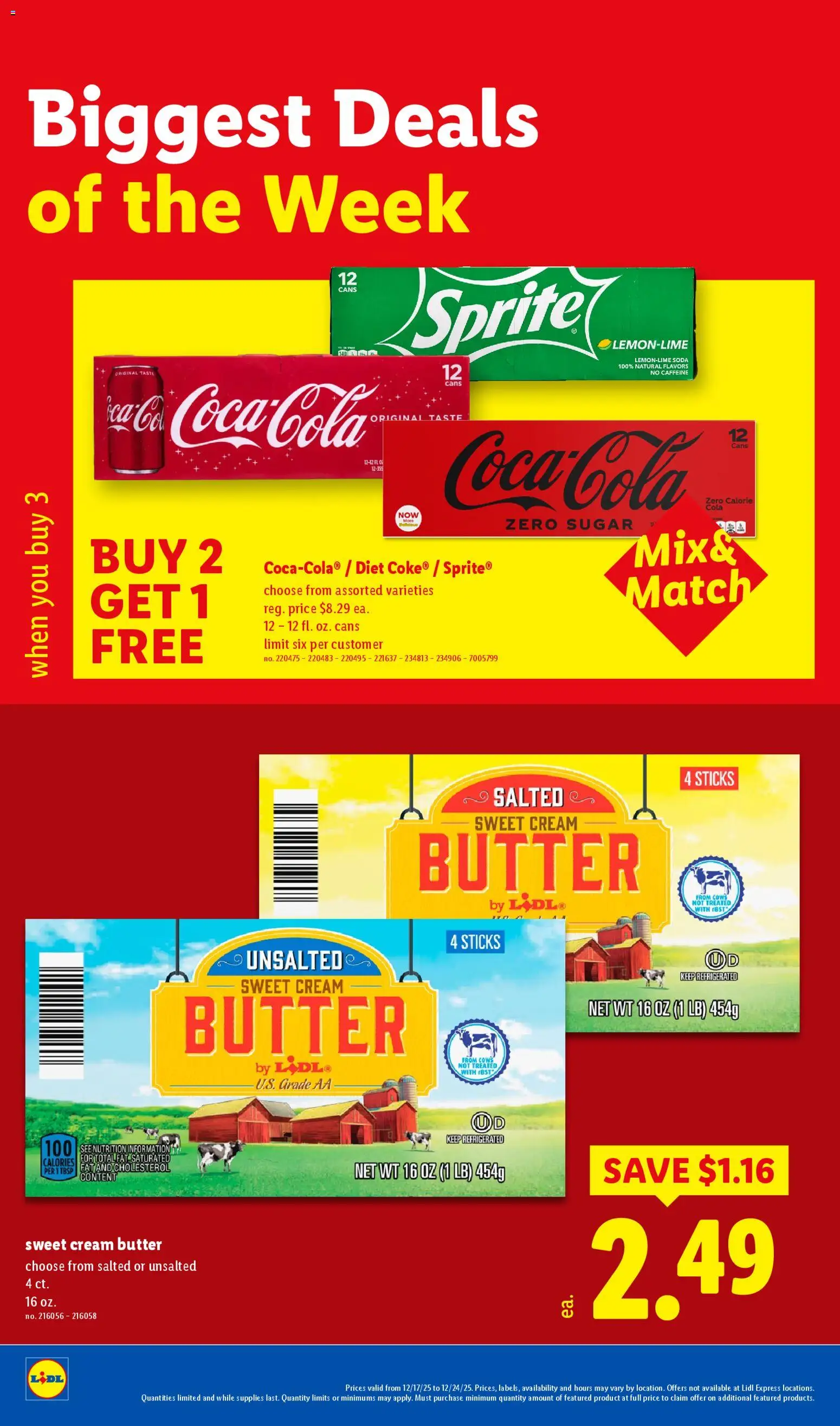 Lidl Weekly Ad - valid from 17.12.2025 | Page: 6 | Products: Butter, Cream, Sugar