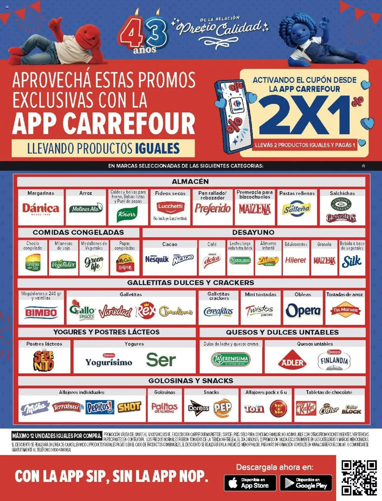 Carrefour - Ofertas - Chubut │ válido desde el 01.10.2025 | Página: 36 | Productos: Dulce de leche, Leche, Chocolate, Fideos