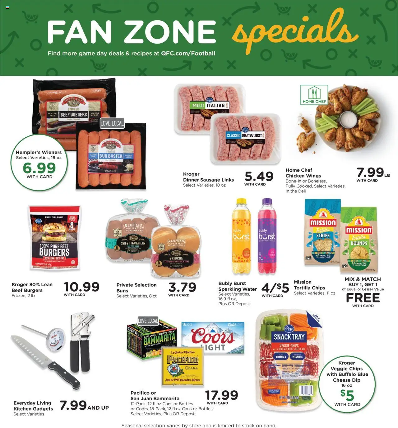 QFC Weekly Ad - OR - valid from 17.09.2025 | Page: 5 | Products: Beef, Chips, Water, Fan