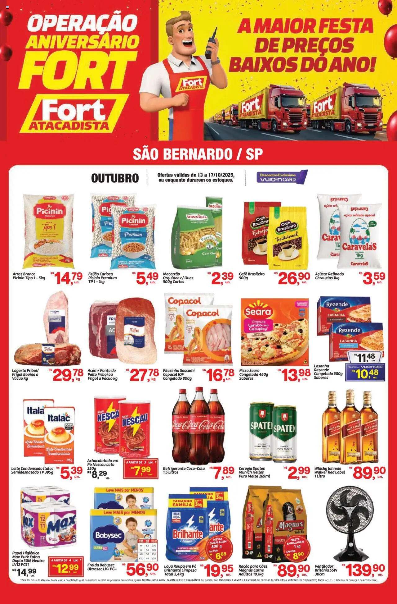 Fort Atacadista Folheto - válido de 13.10.2025 | Página: 1 | Produtos: Fragrância, Cola, Cerveja, Arroz