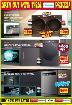 Preview of JB Hi-Fi Hisense Sellout - valid from 16.10.2025 | Page: 6 | Products: Light, Sustainable, Dryer, Washer