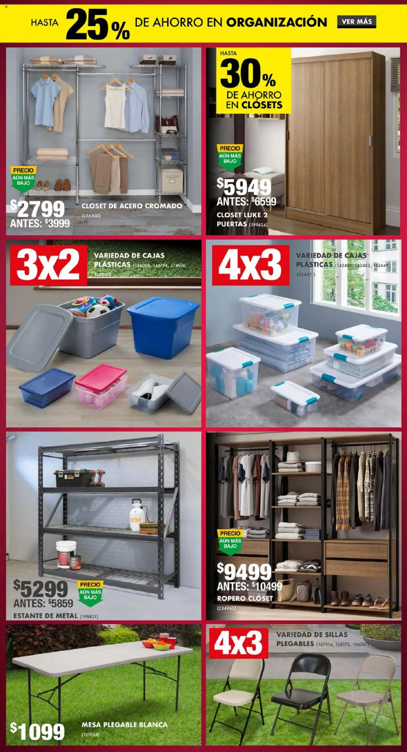 Nuevas ofertas de Home Depot válidas en toda la República Mexicana desde el 13.11.2025. ¡Encuentra las mejores ofertas en Home Depot Buen Fin! | Página: 12 | Productos: Estante, Ropero, Mesa