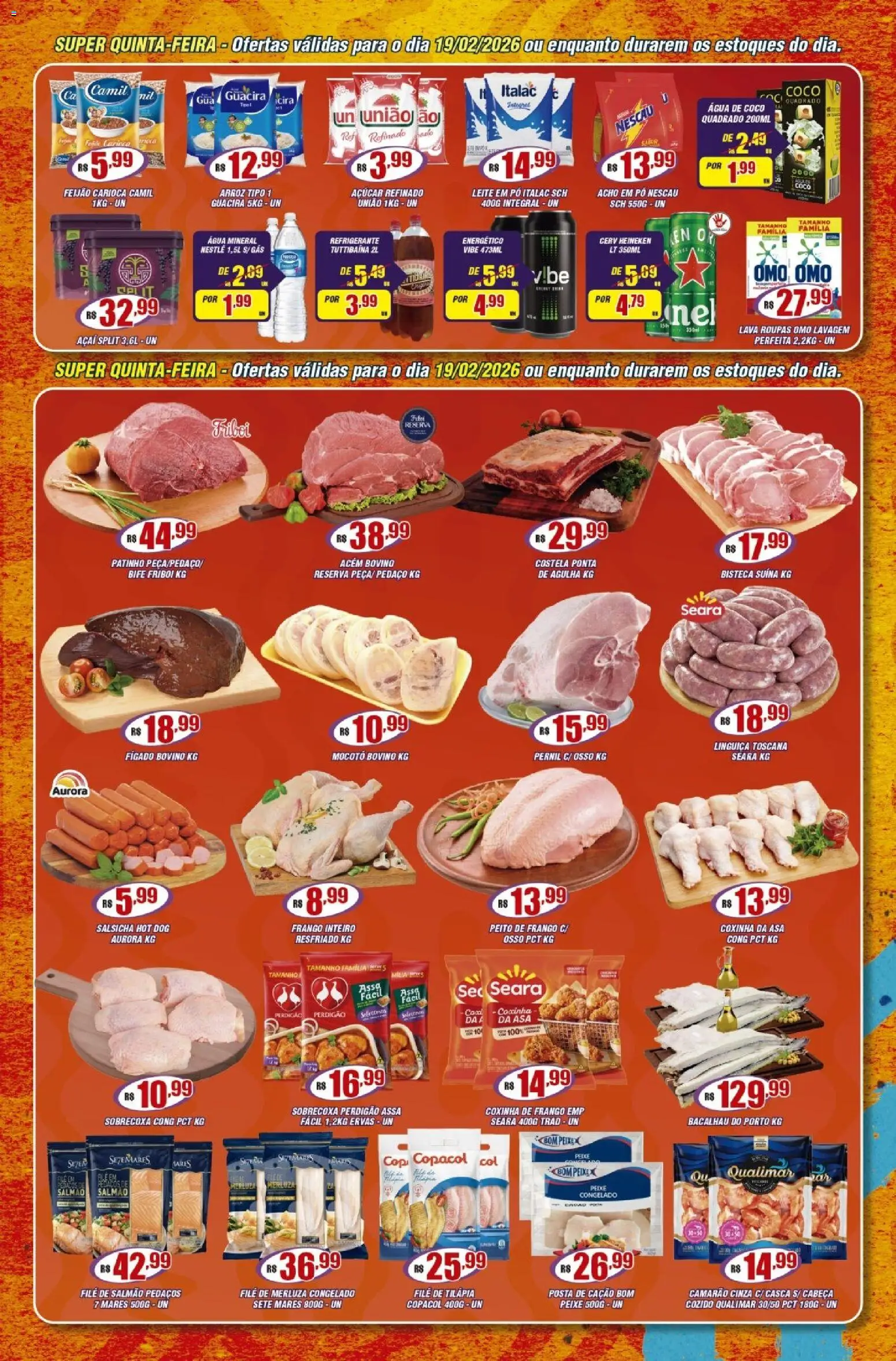 Violeta Supermercados Folheto - válido de 17.02.2026 | Página: 3 | Produtos: Pó, Linguiça, Acém, Leite em pó