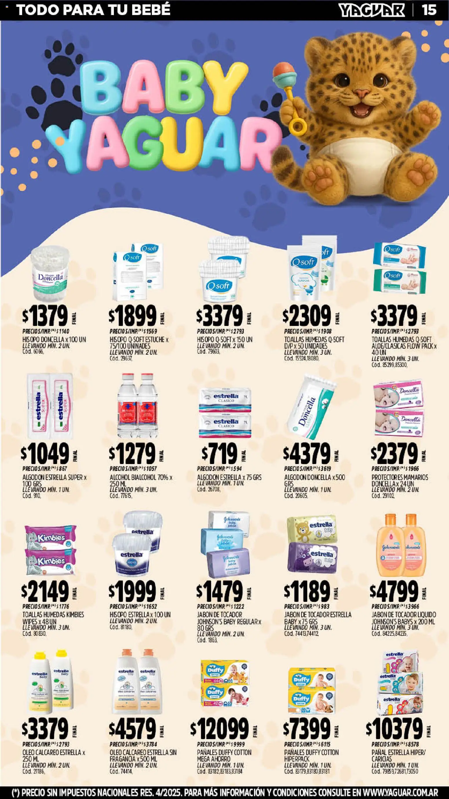 Yaguar catálogo │ válido desde el 29.12.2025 | Página: 17 | Productos: Algodón, Toallas, Jabón, Estuche
