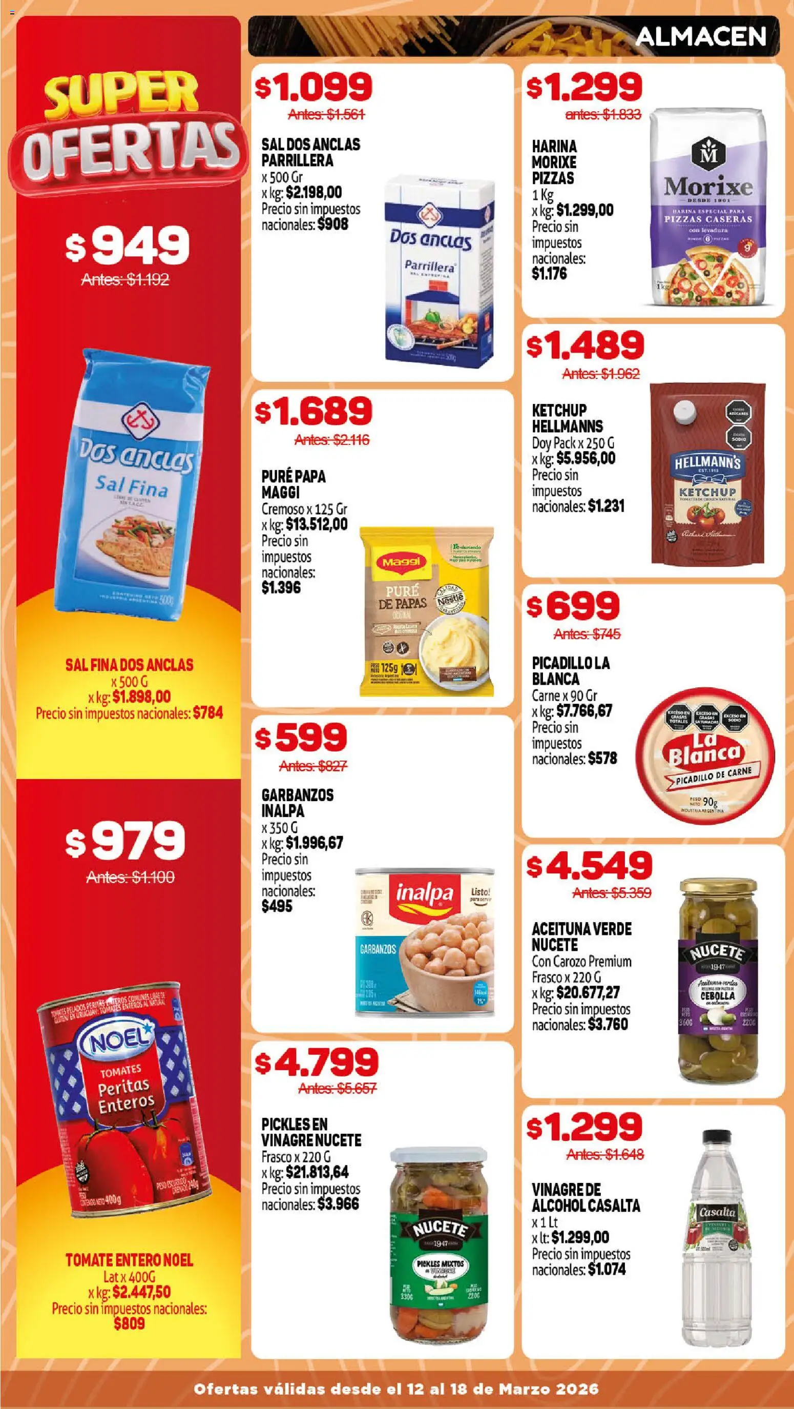 Makro ofertas │ válido desde el 12.03.2026 | Página: 5 | Productos: Sal, Tomate, Frasco, Tomates
