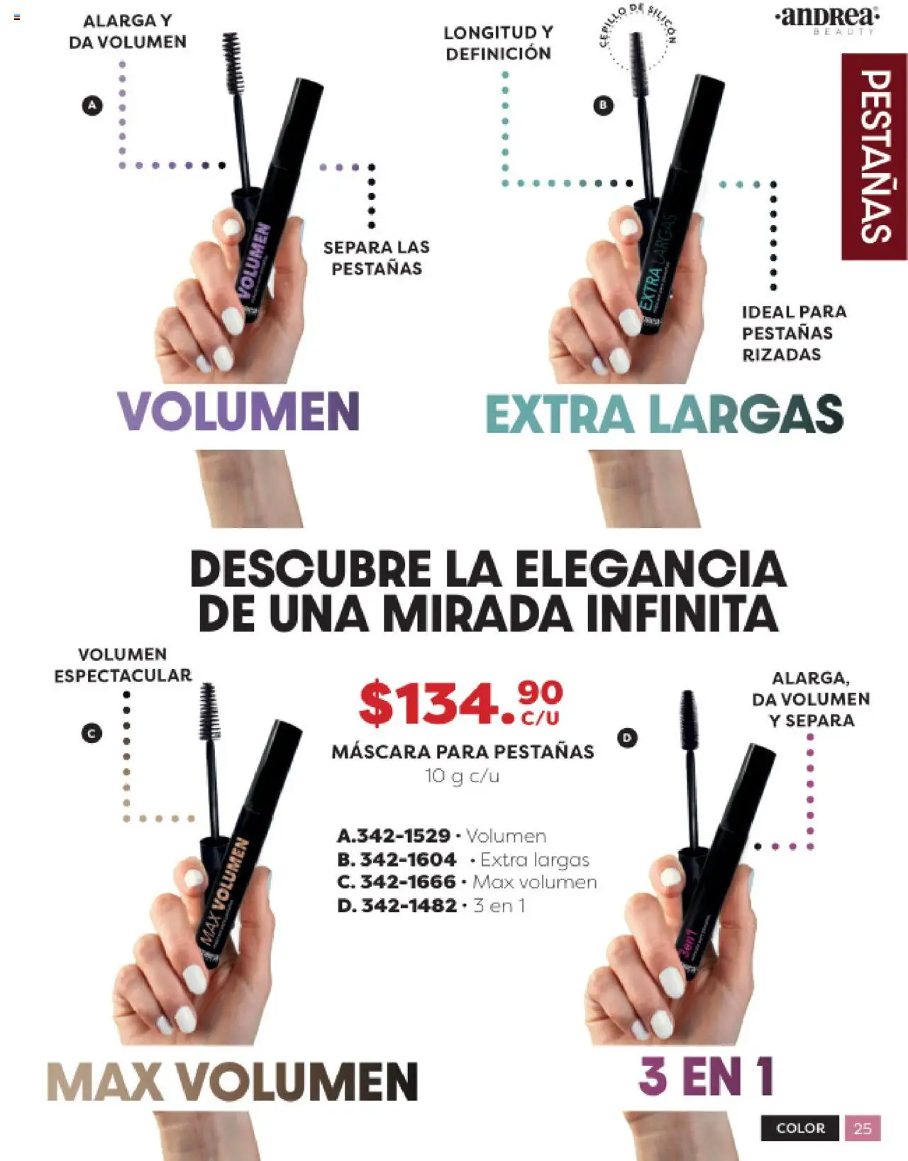 Nuevas ofertas de Andrea válidas en toda la República Mexicana desde el 24.08.2025. ¡Encuentra las mejores ofertas en Andrea - Catálogo Beauty Campaña 5! | Página: 25 | Productos: Máscara