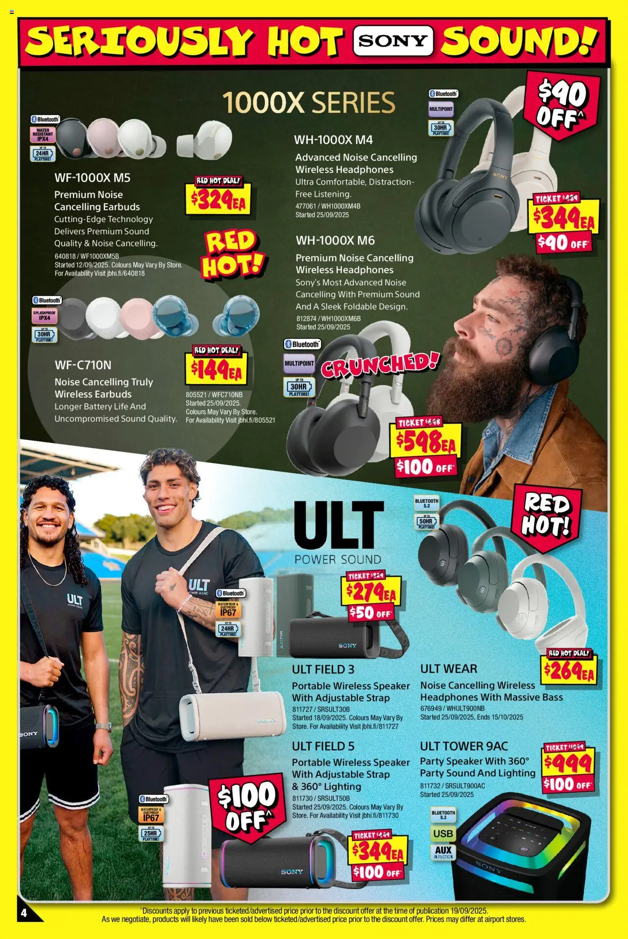 JB Hi-Fi catalogue - valid from 02.10.2025 | Page: 4 | Products: Battery, Water, Speaker, Portable