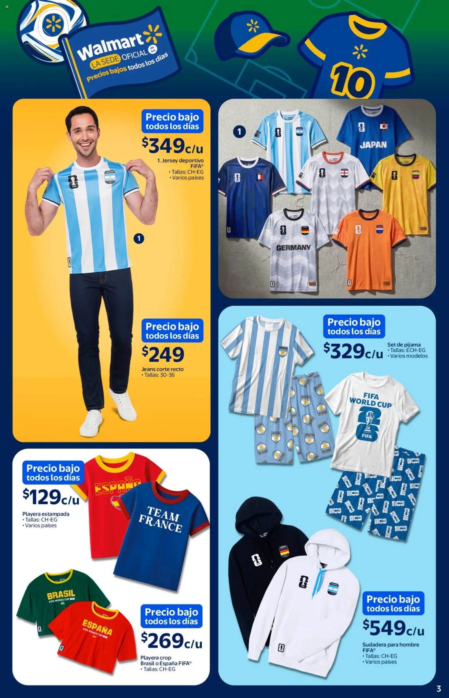 Nuevas ofertas de Walmart válidas en toda la República Mexicana desde el 23.04.2026. ¡Encuentra las mejores ofertas en Walmart folleto! | Página: 3 | Productos: Pijama, Sudadera, Playera