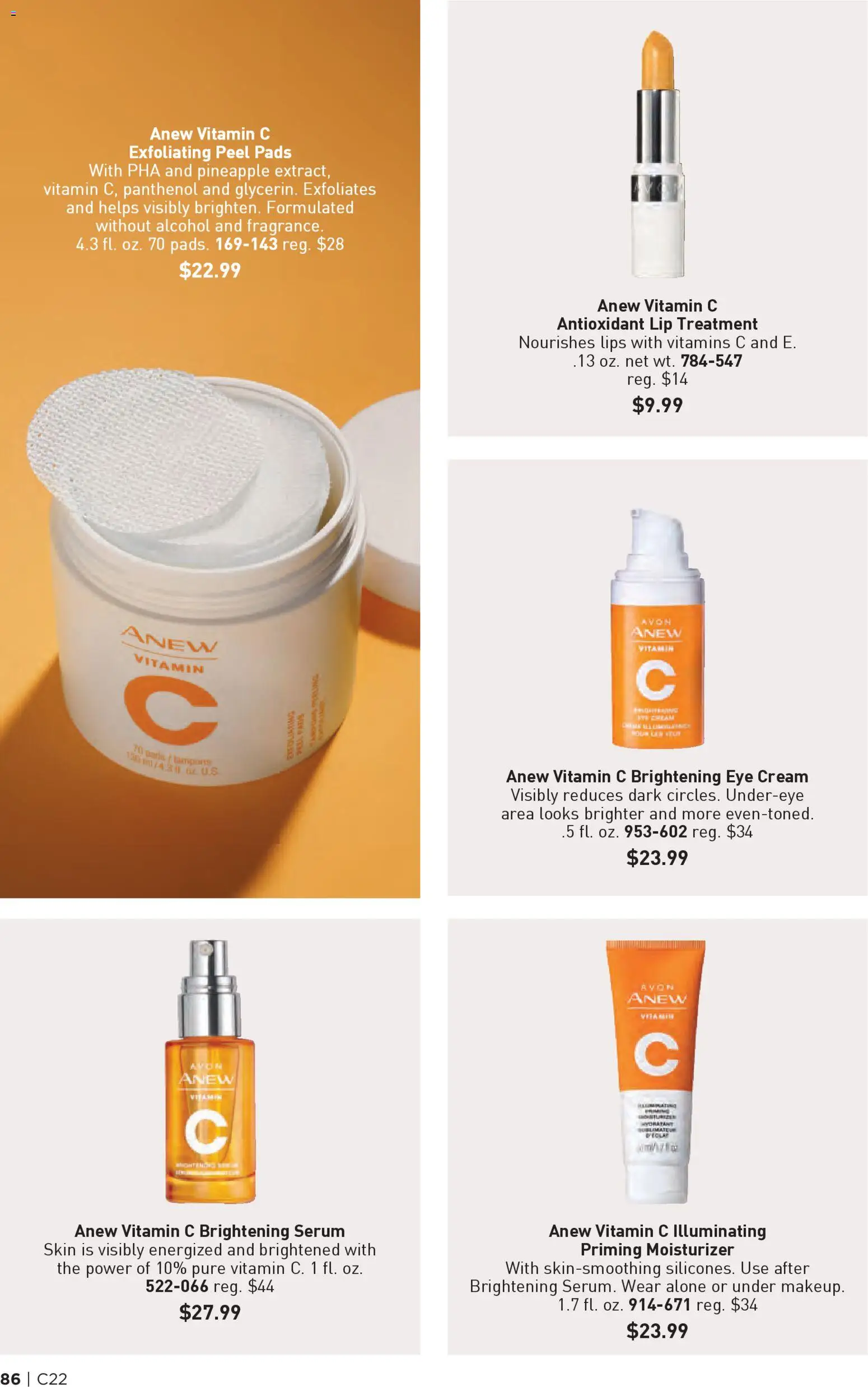 Avon Brochure - valid from 22.10.2025 | Page: 86 | Products: Vitamin, Eye Cream, Pineapple, Cream