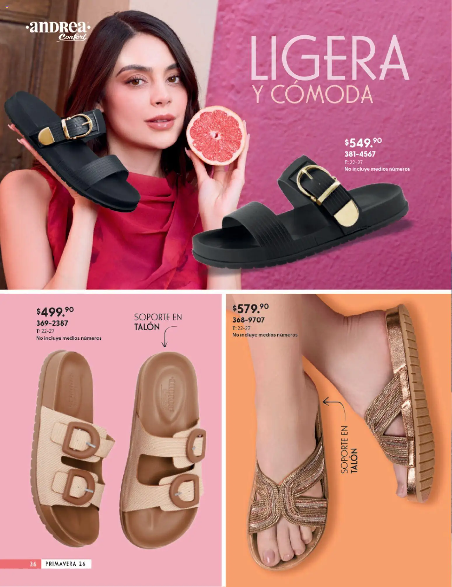 Nuevas ofertas de Andrea válidas en toda la República Mexicana desde el 25.01.2026. ¡Encuentra las mejores ofertas en Andrea catálogo Calzado Confort ! | Página: 36