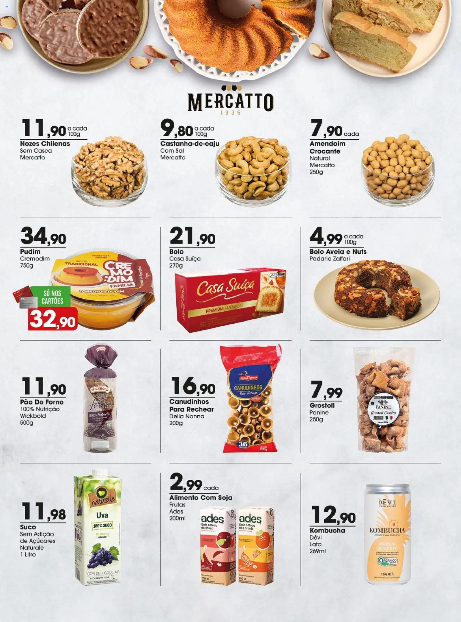 Zaffari Folheto - válido de 28.04.2026 | Página: 12 | Produtos: Bolo, Nozes, Aveia, Amêndoas