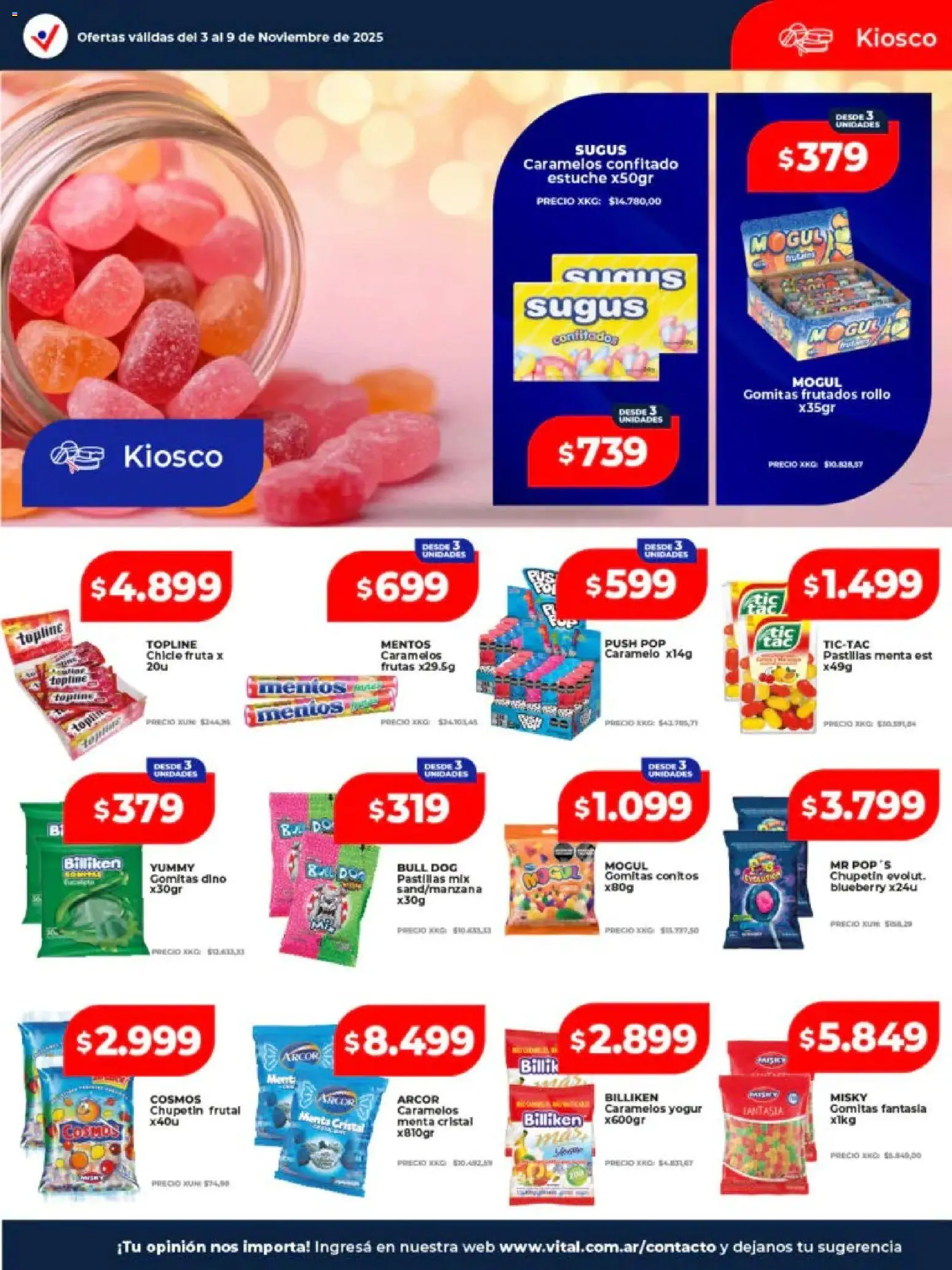 Vital - Ofertas - Salta │ válido desde el 03.11.2025 | Página: 17 | Productos: Gomitas, Yogur, Estuche, Chicle