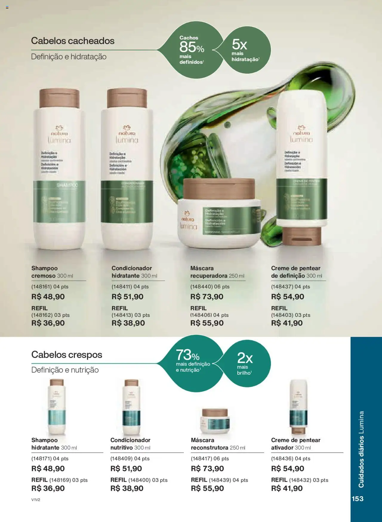 Natura Folheto - válido de 14.10.2025 | Página: 153 | Produtos: Shampoo, Condicionador, Creme